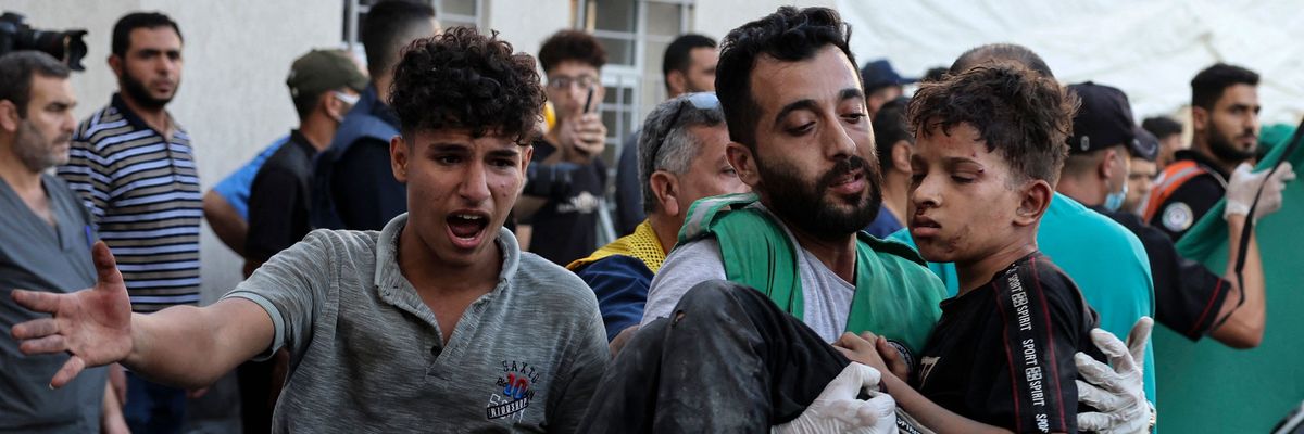 Wounded child in Gaza