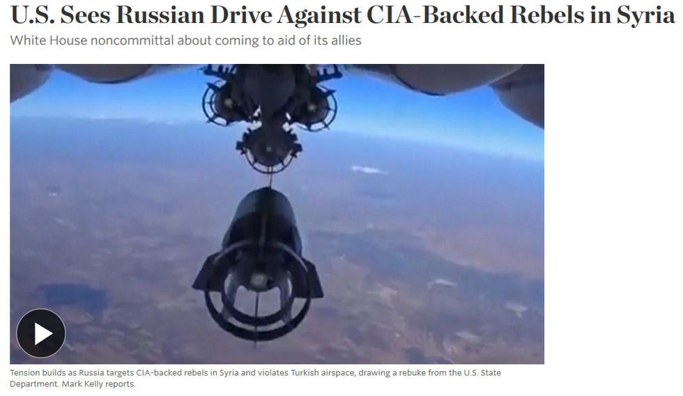 WSJ: US Sees Russian Drive Against US-Backed Rebels in Syria