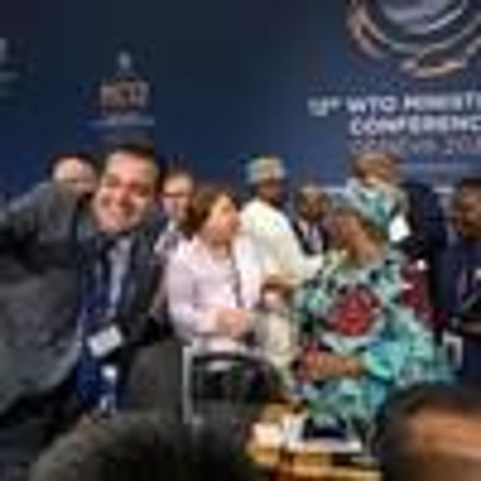 WTO delegates seen during the final day of the ministerial conference