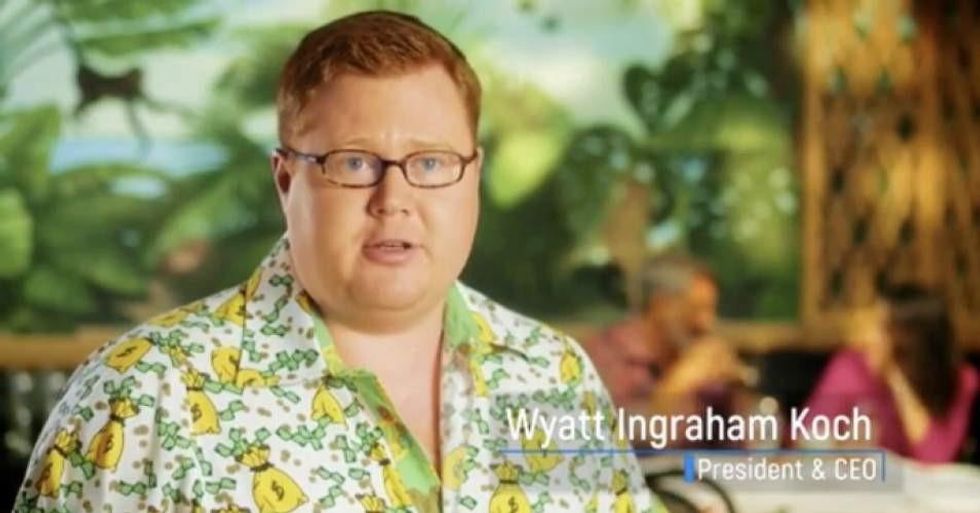 Wyatt Koch, son of billionaire Bill Koch, who sells luxury button-down shirts