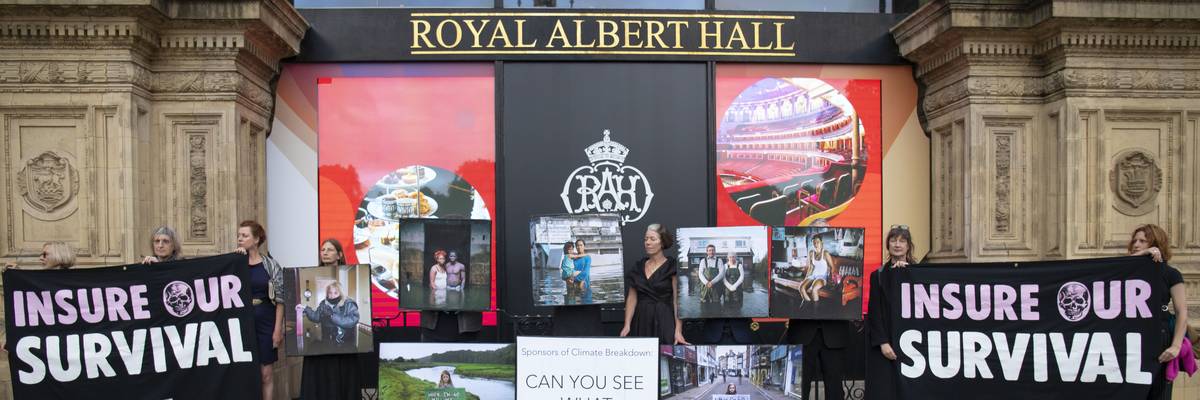 XR protests British Insurance Awards