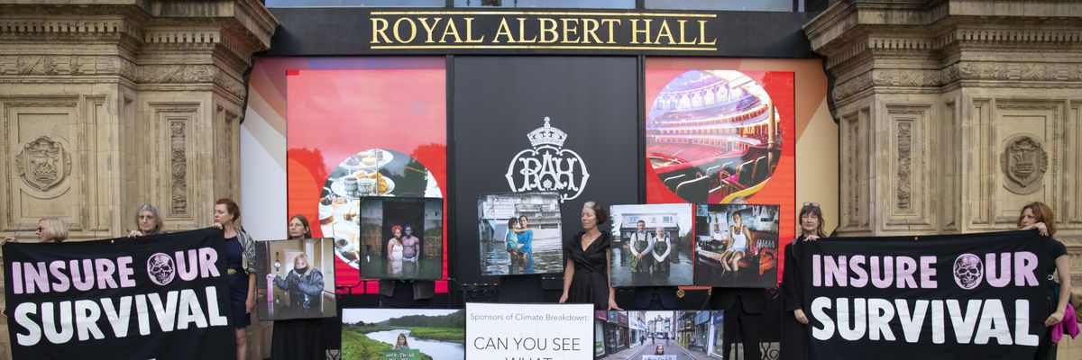 XR protests British Insurance Awards