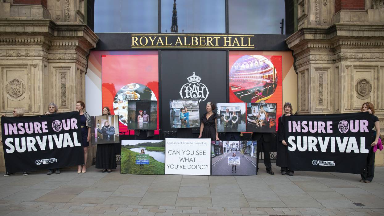 XR protests British Insurance Awards