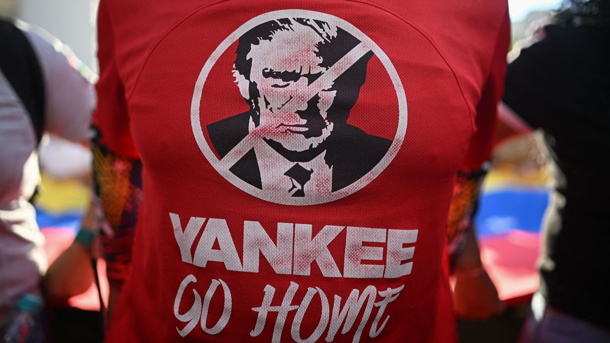 'Yankee Go Home' says Trump shirt in Venezuela