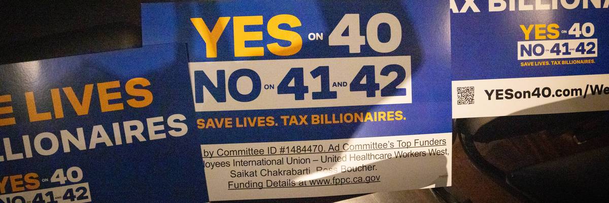 Yes on 40 signs