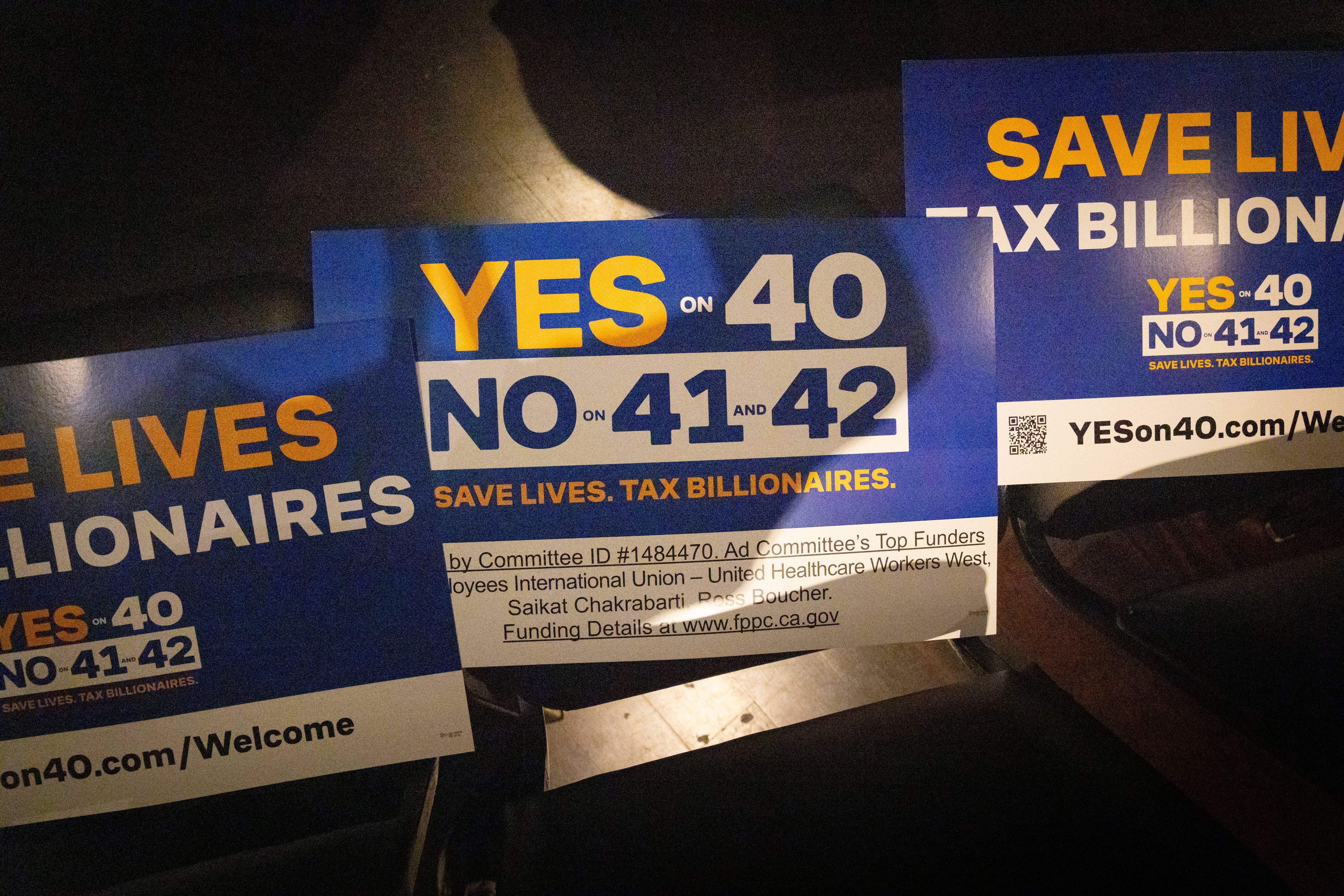 Yes on 40 signs