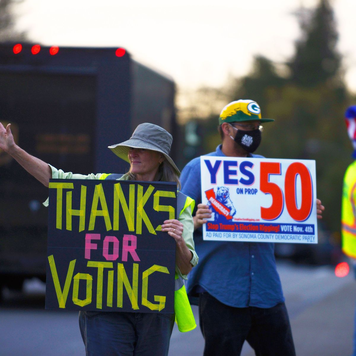Yes on Prop 50 supporters