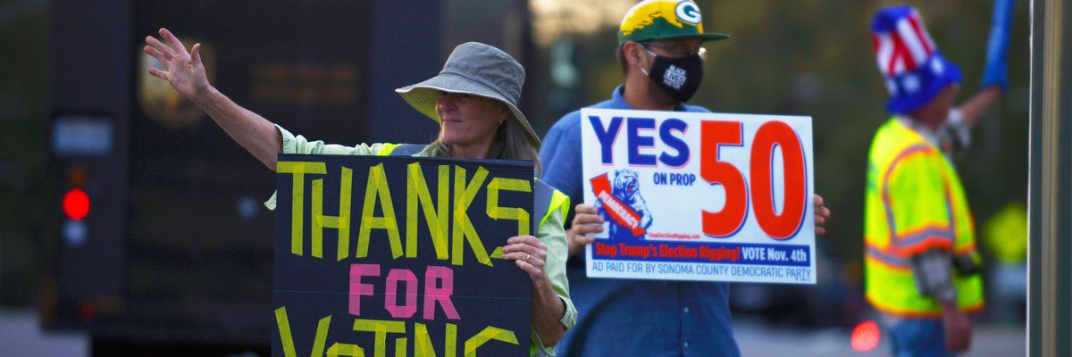 Yes on Prop 50 supporters