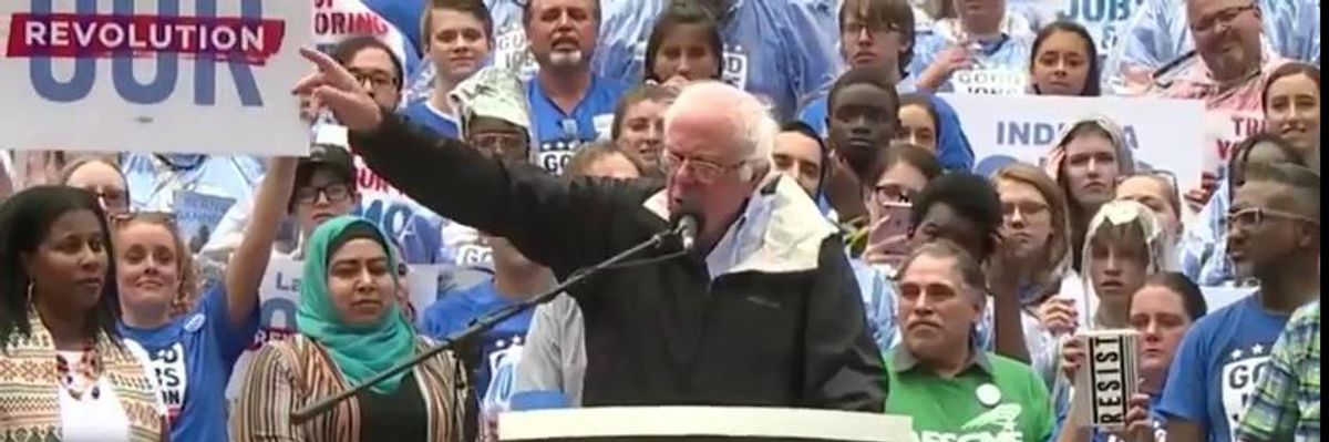 Calling Trump an "Embarrassment," Sanders Says Organized Labor Key to Nation's Future