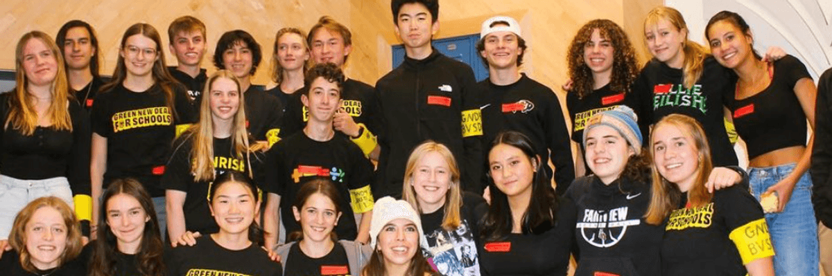 Youth advocates with the Green New Deal for Schools campaign
