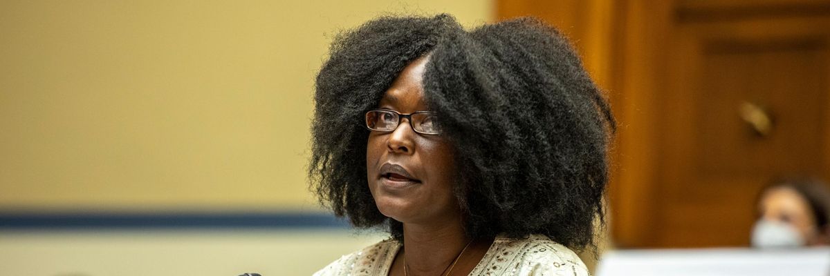 Zeneta Everhart testifies at a House hearing