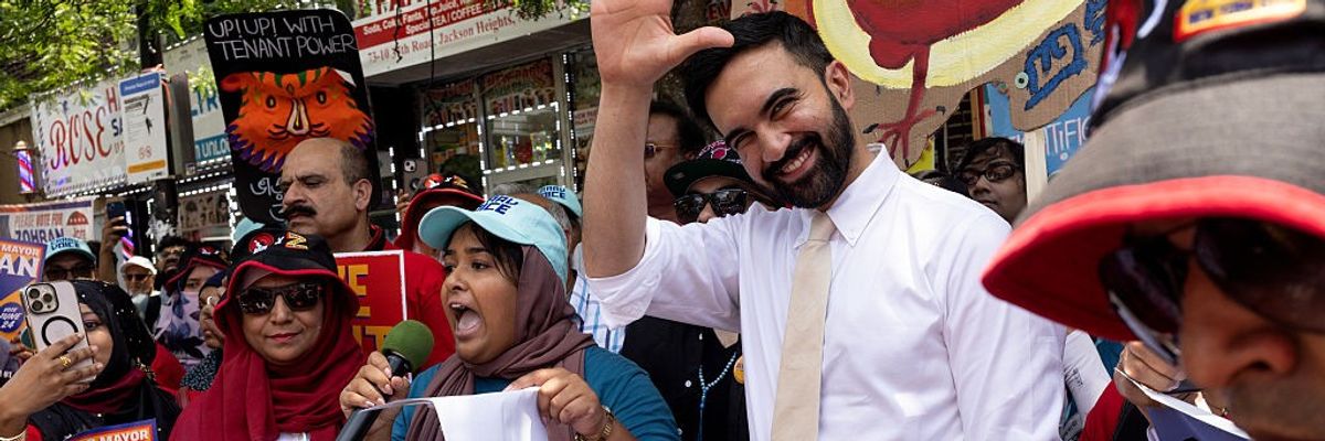 Zohran Mamdani campaigns for New York City mayor