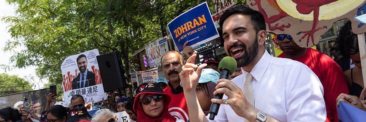 Zohran Mamdani campaigns for New York City mayor