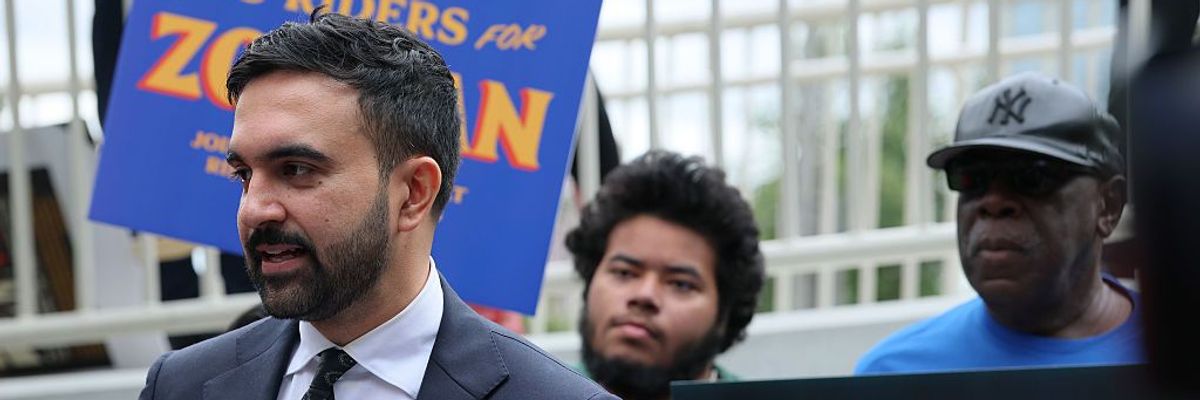 Zohran Mamdani Rides A City Bus As He Campaigns For Mayor Of New York