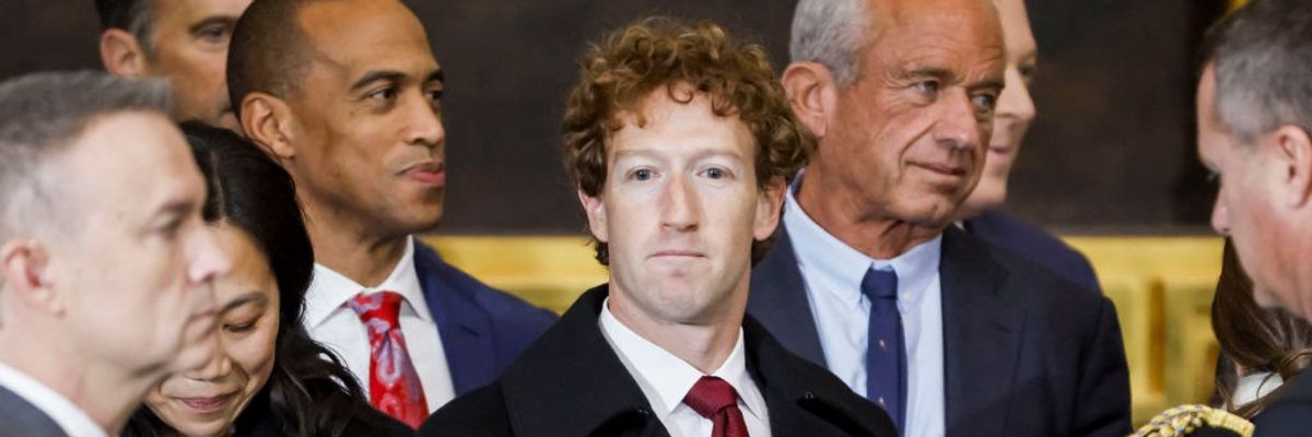 Zuckerberg at Trump's inauguration.