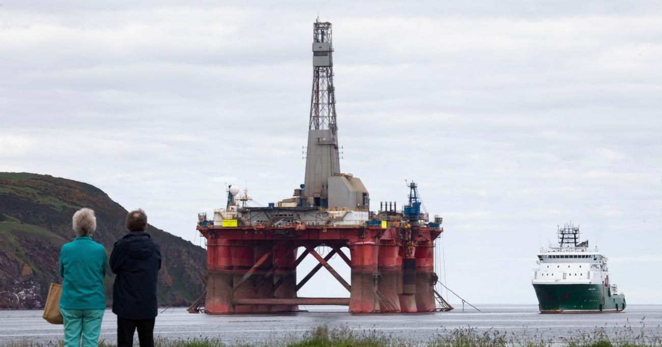Oil rig off the coast of Scotland