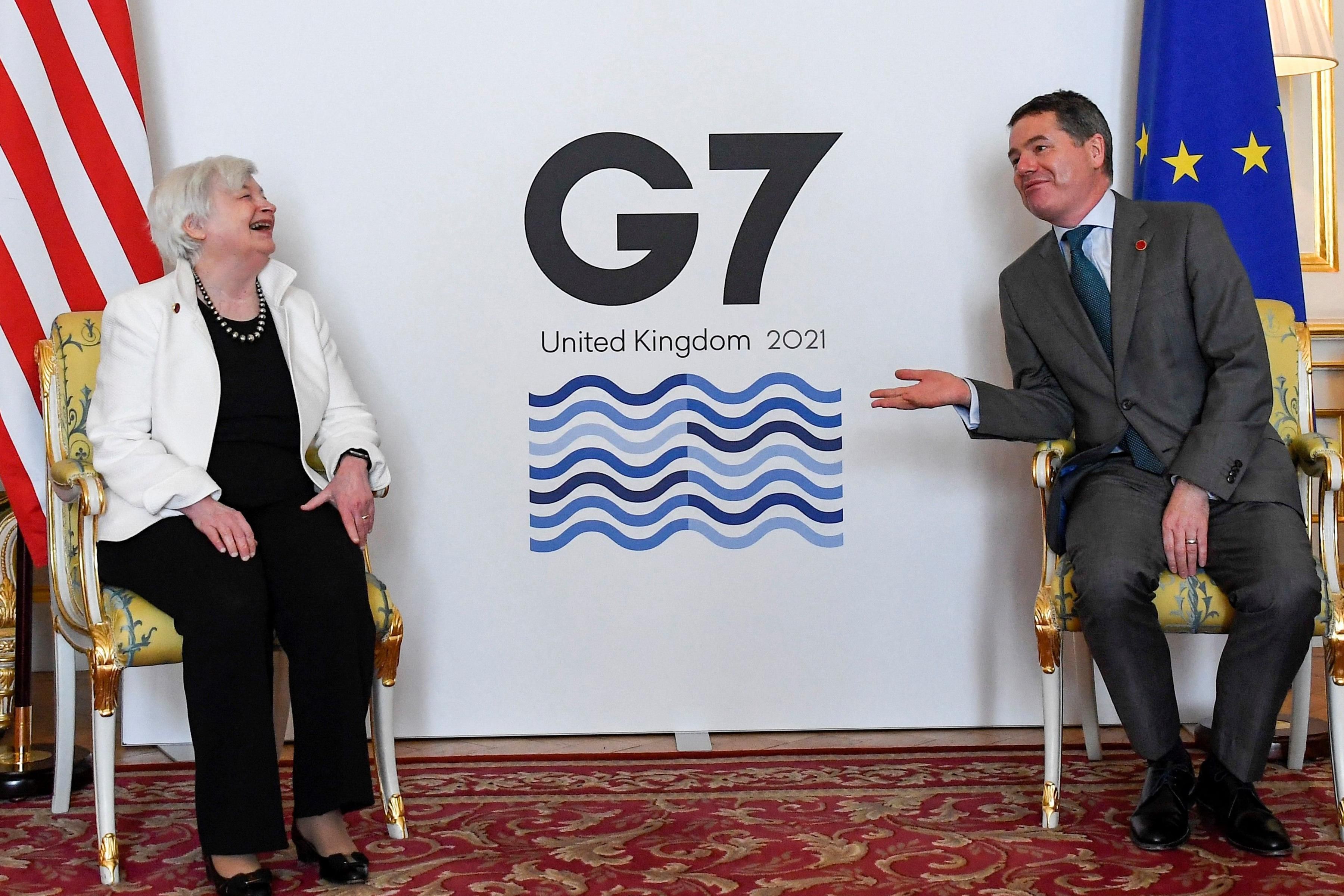 U.S. Treasury Secretary Janet Yellen appears at the G7 summit