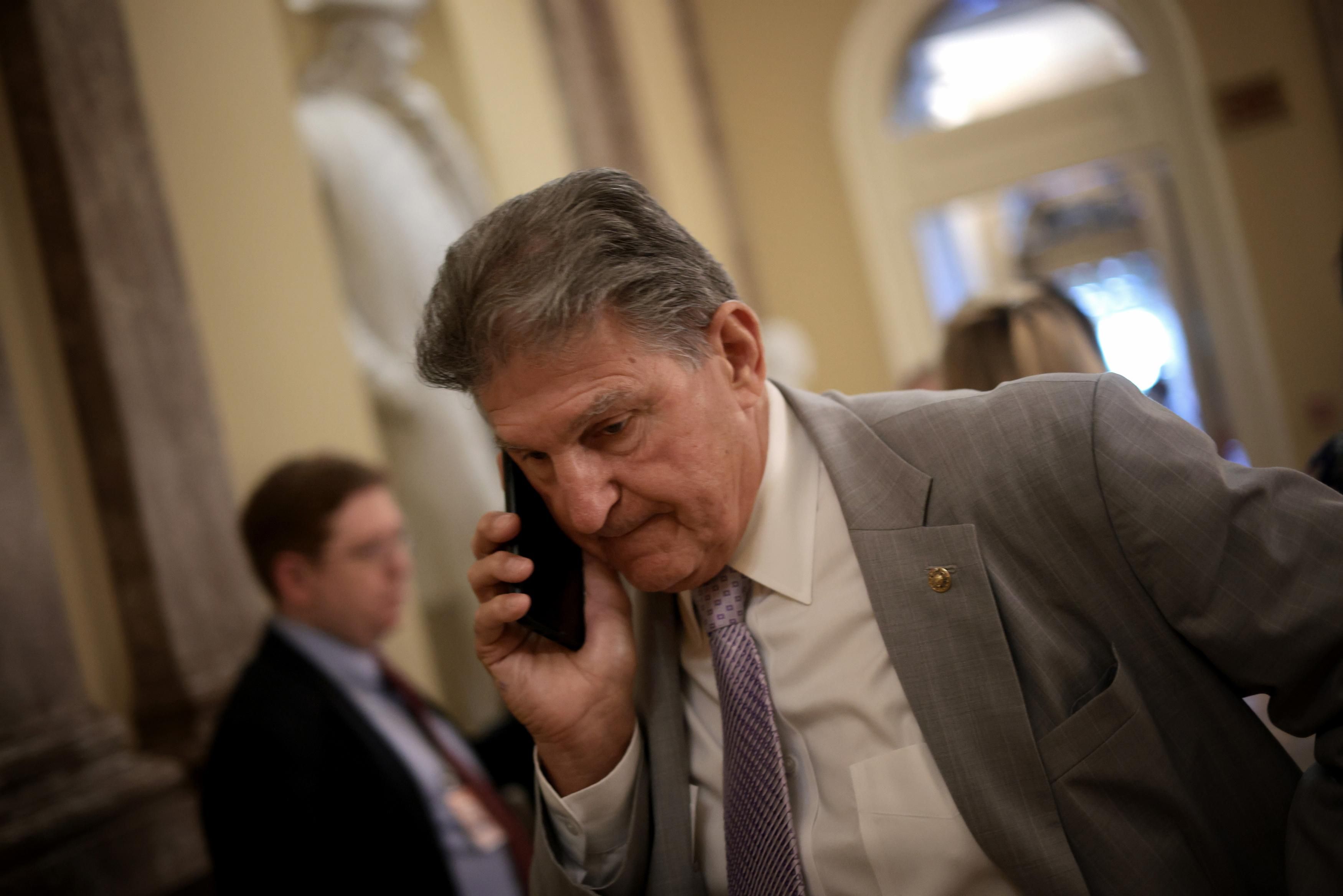 Sen. Joe Manchin (D-W.Va.) arrives for a bipartisan meeting on infrastructure legislation at the U.S. Capitol on July 13, 2021 in Washington, D.C. (Photo: Win McNamee via Getty Images)