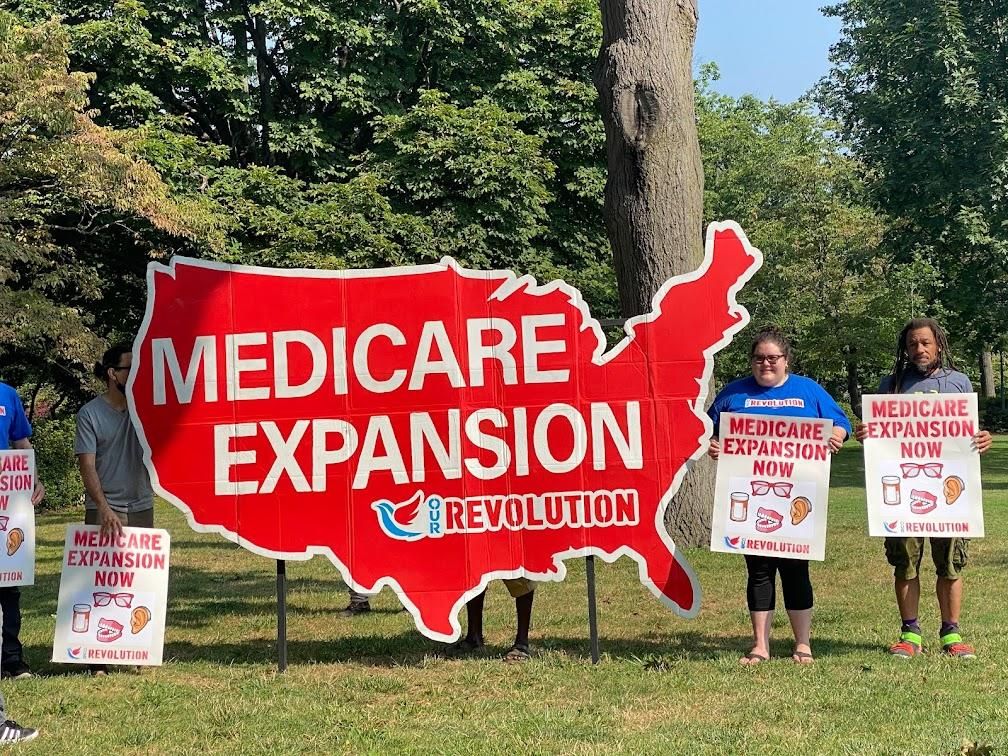 Demonstrators rally for Medicare expansion on Capitol Hill