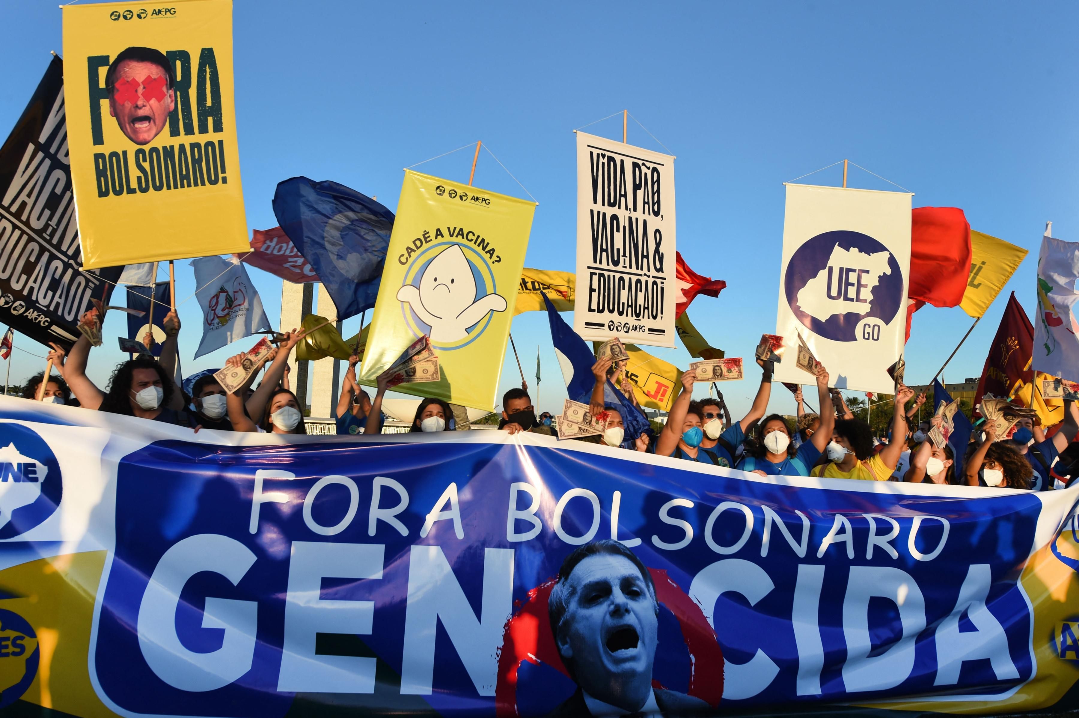 A protest against Brazilian President Jair Bolsonaro
