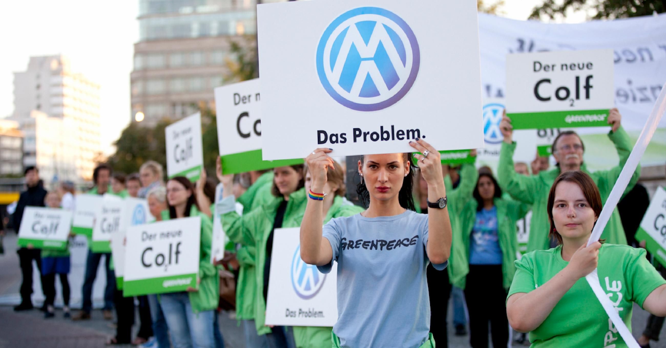Greenpeace protest against VW
