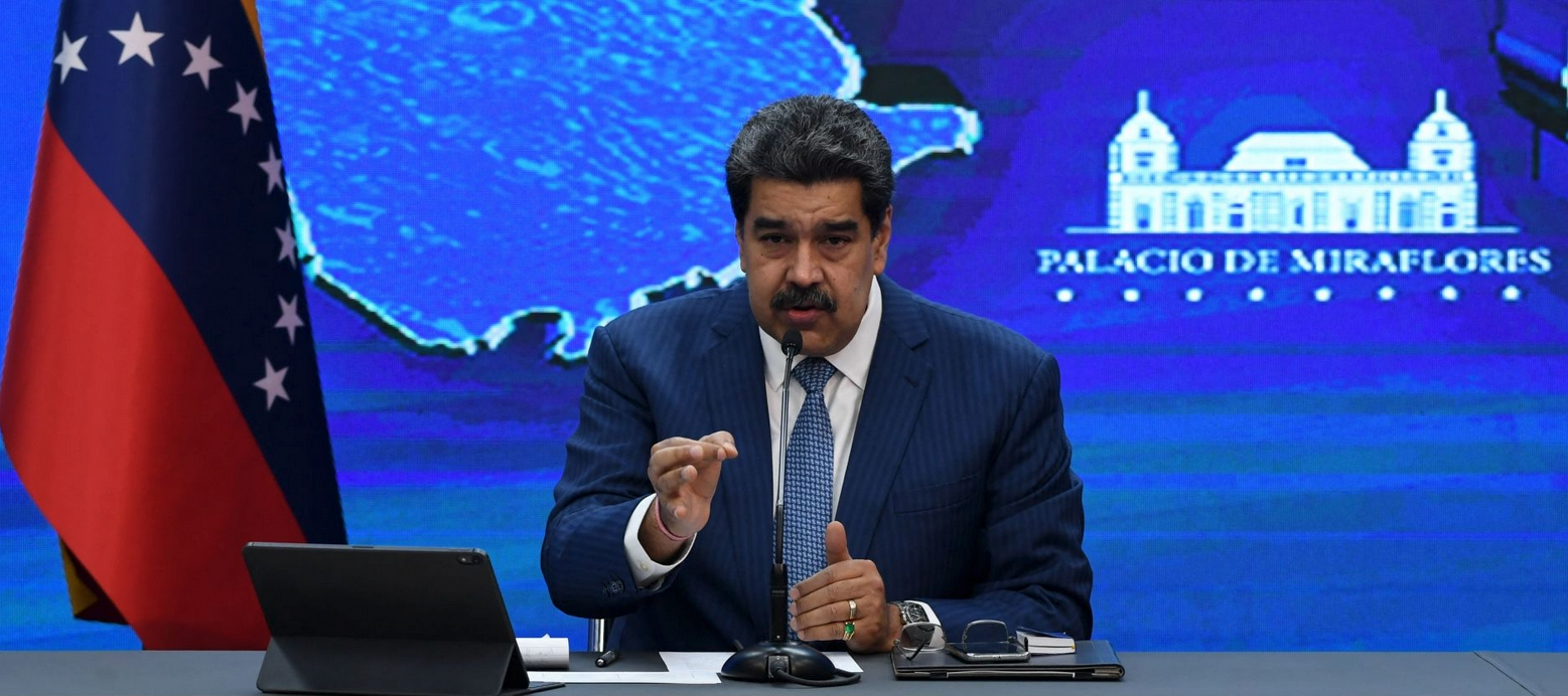President Nicolas Maduro at a press conference