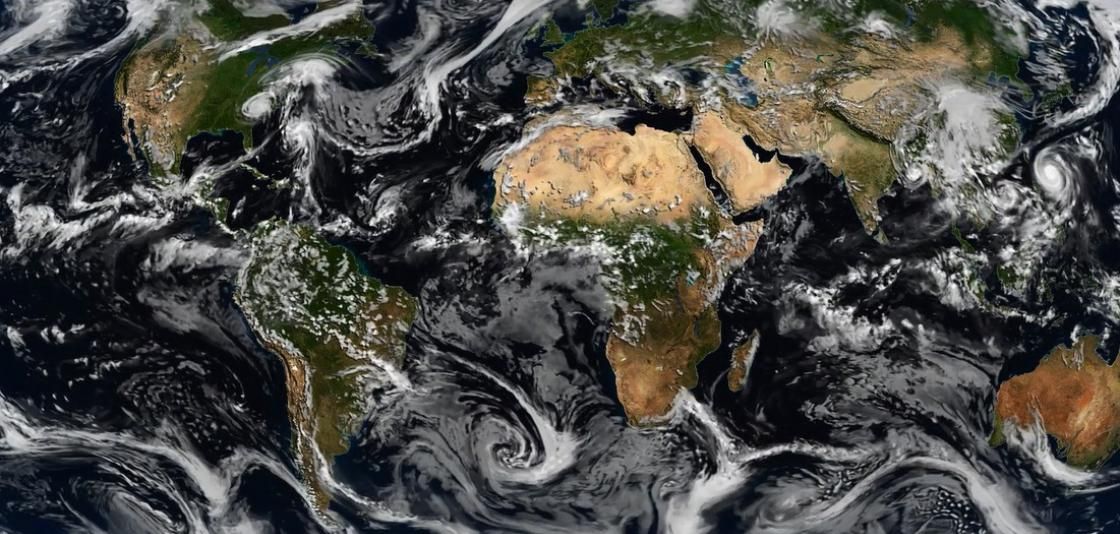 A satellite image from the National Oceanic and Atmospheric Administration