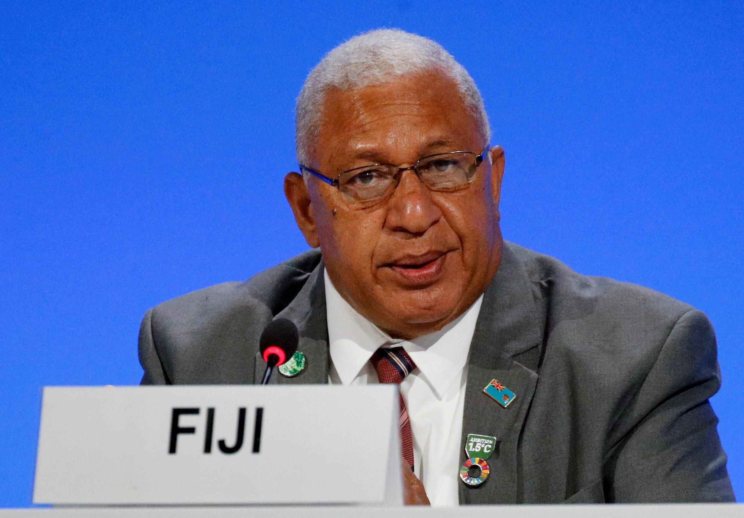 Fiji Prime Minister speaks during COP26