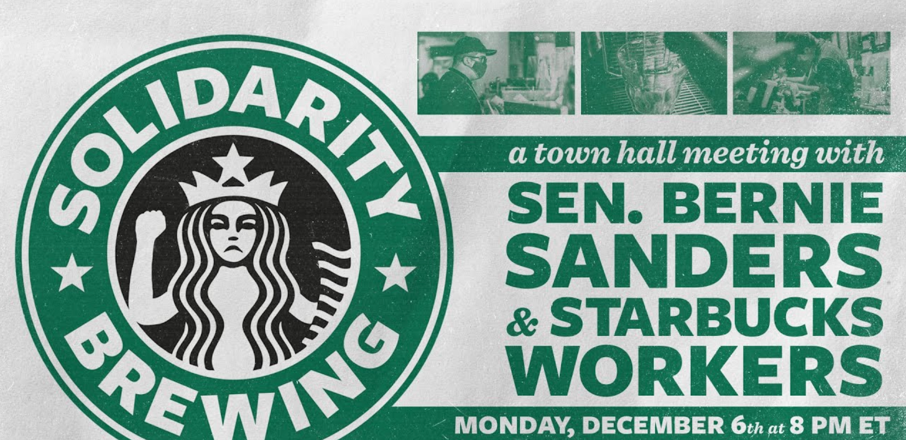Sen. Bernie Sanders holds a town hall with Starbucks workers