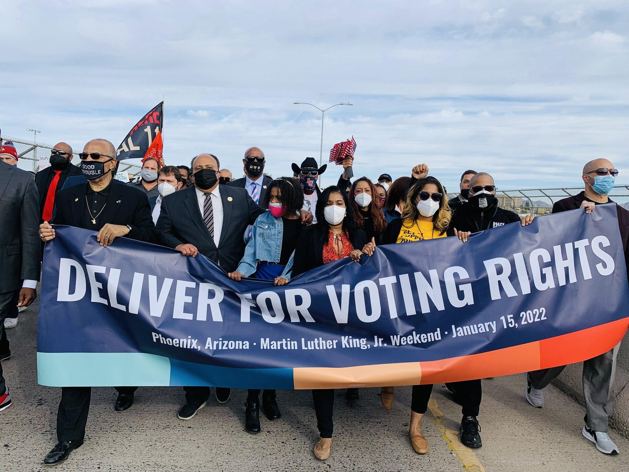 Voting rights advocates march in Arizona
