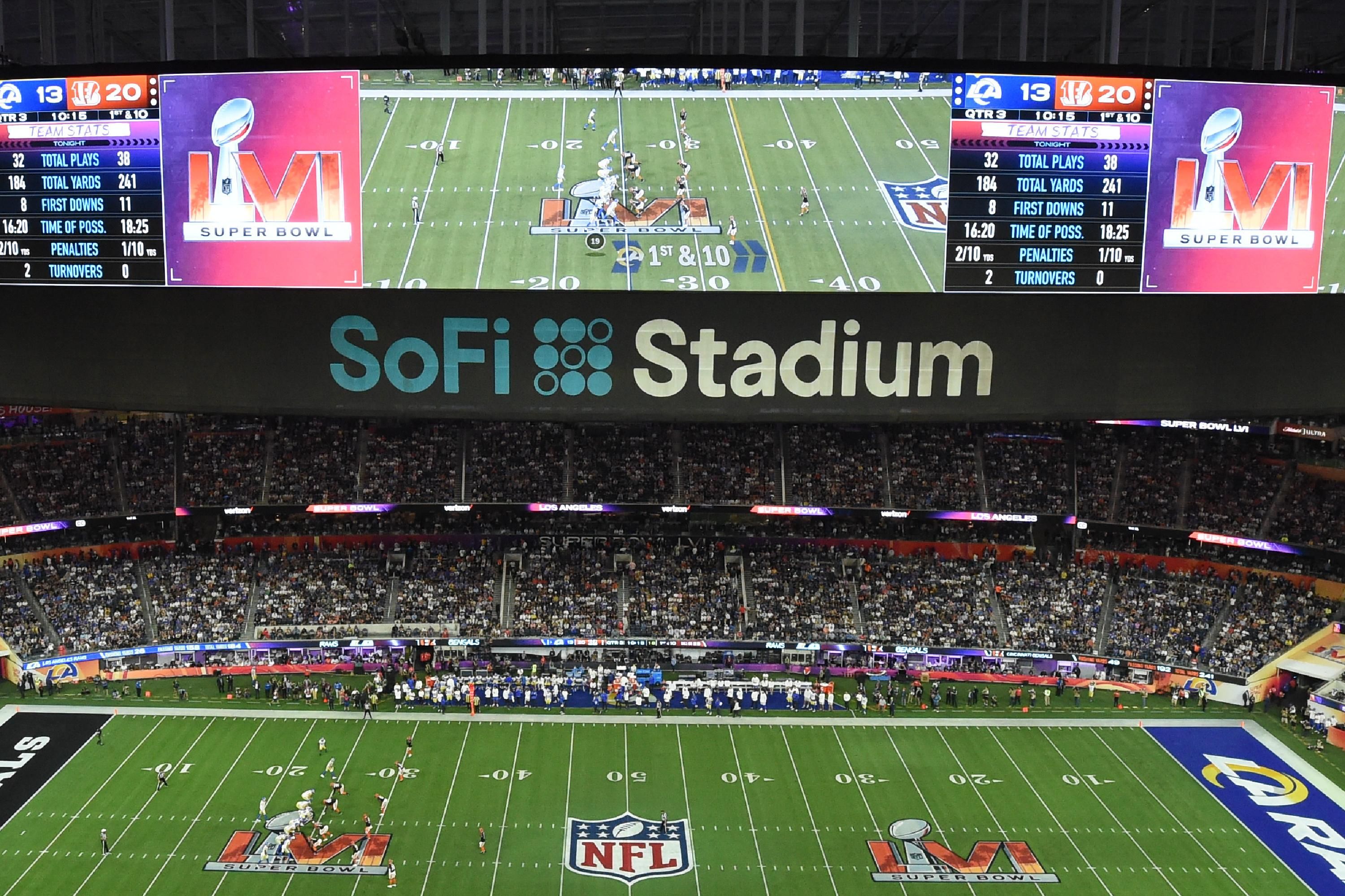 SoFi Stadium is pictured during the Super Bowl