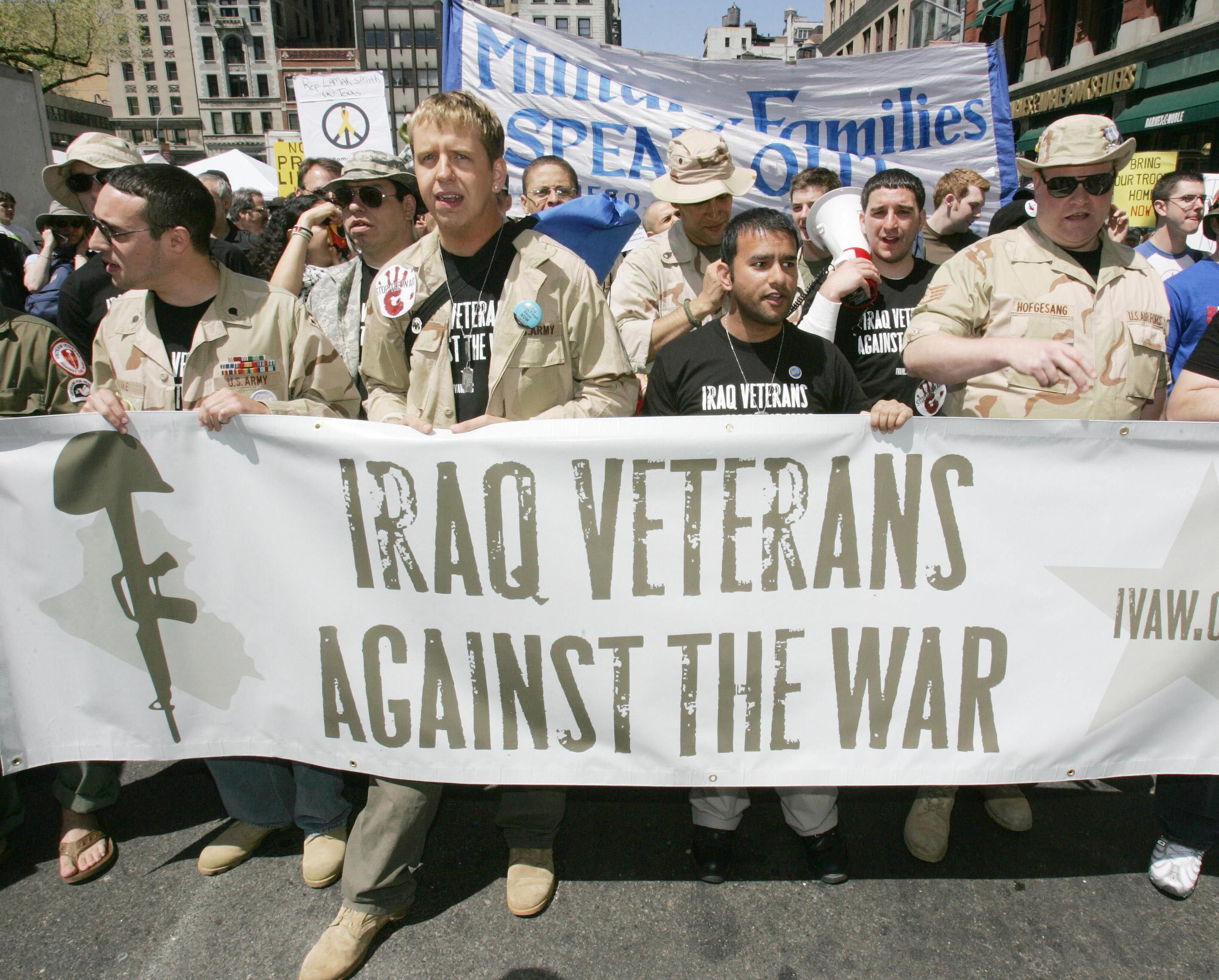 Anti-war veterans march against the war in Iraq in 2006.