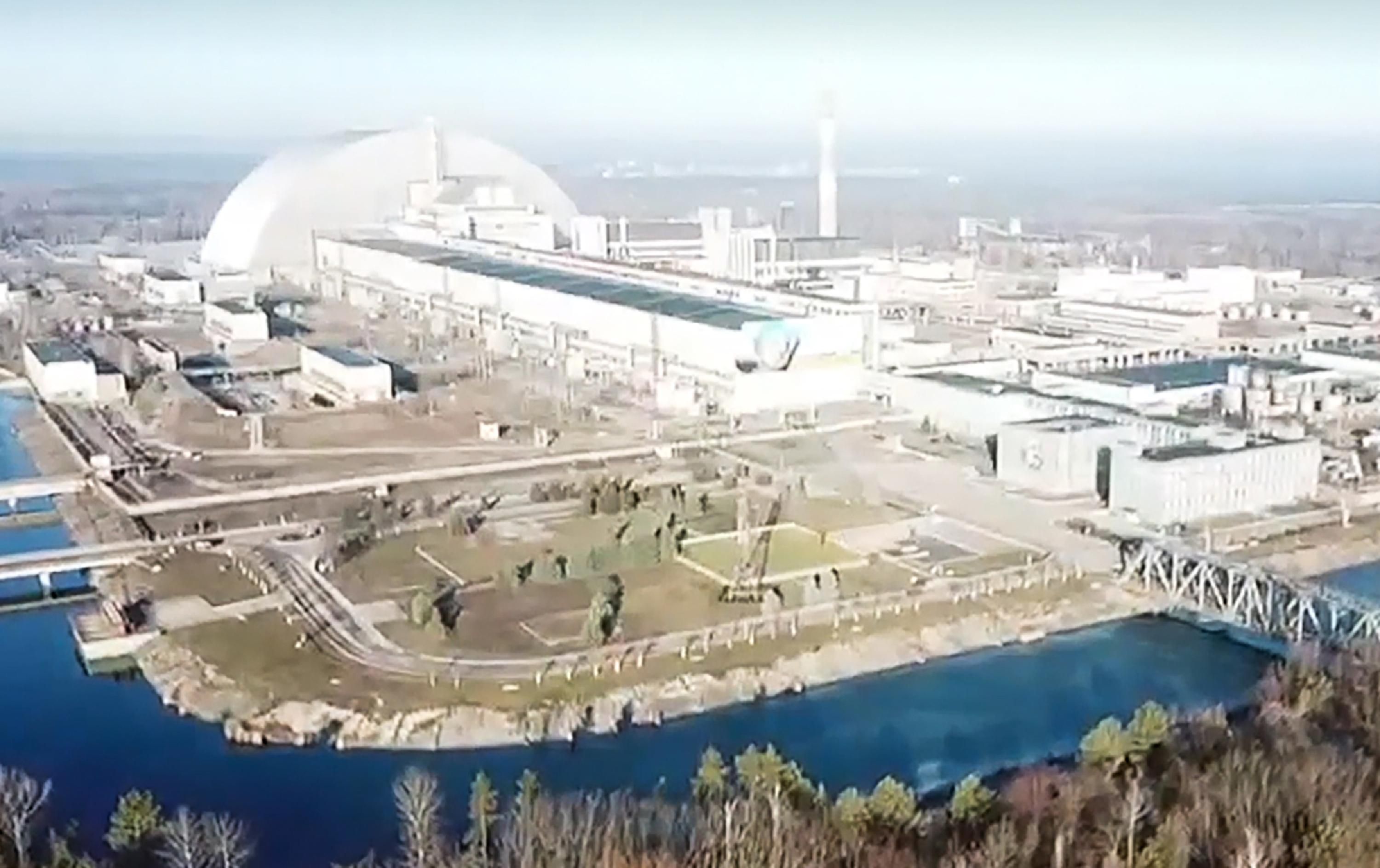 A photo shows a nuclear facility in Ukraine
