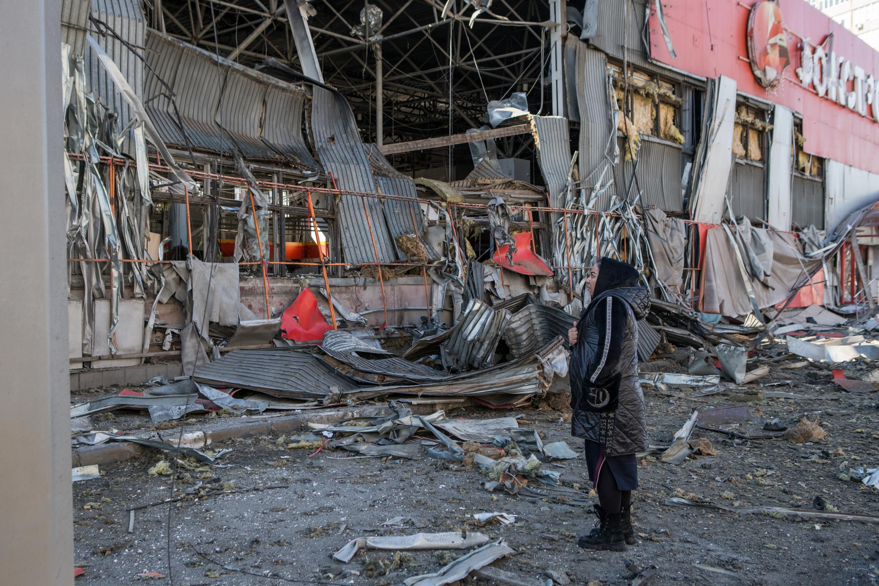Kharkiv businesses after bombing