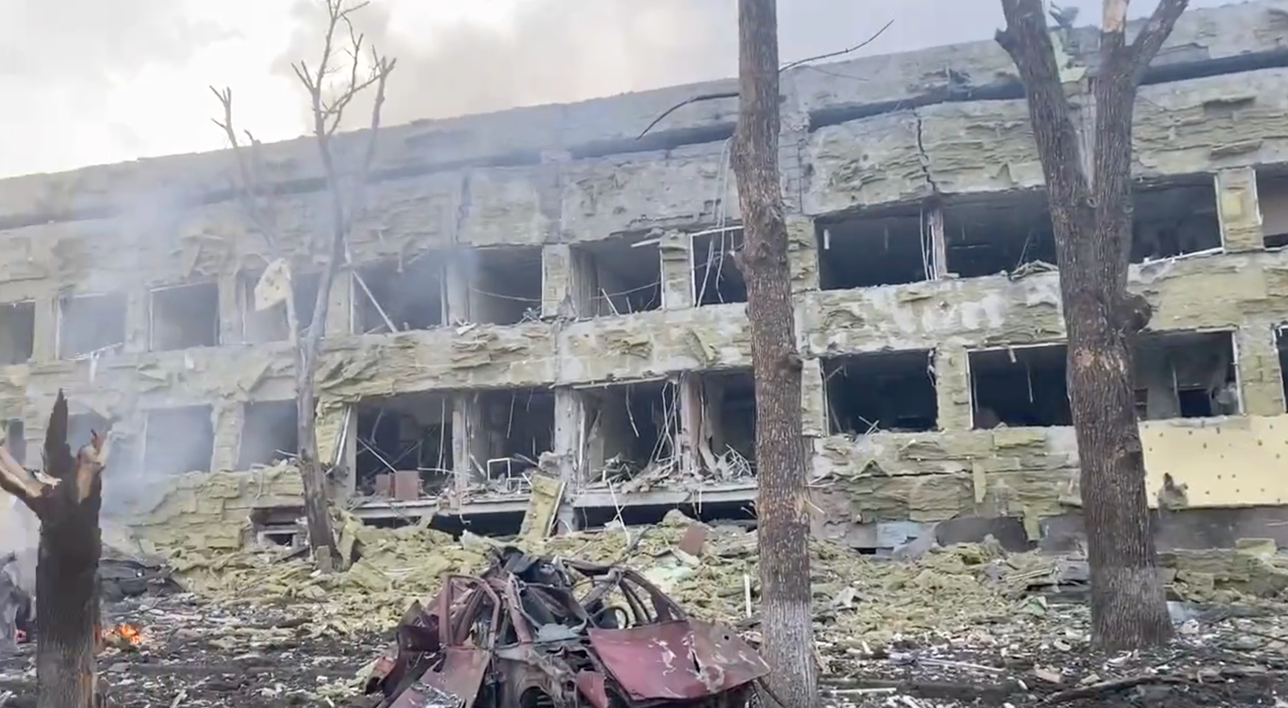 A view of a Mariupol children's hospital