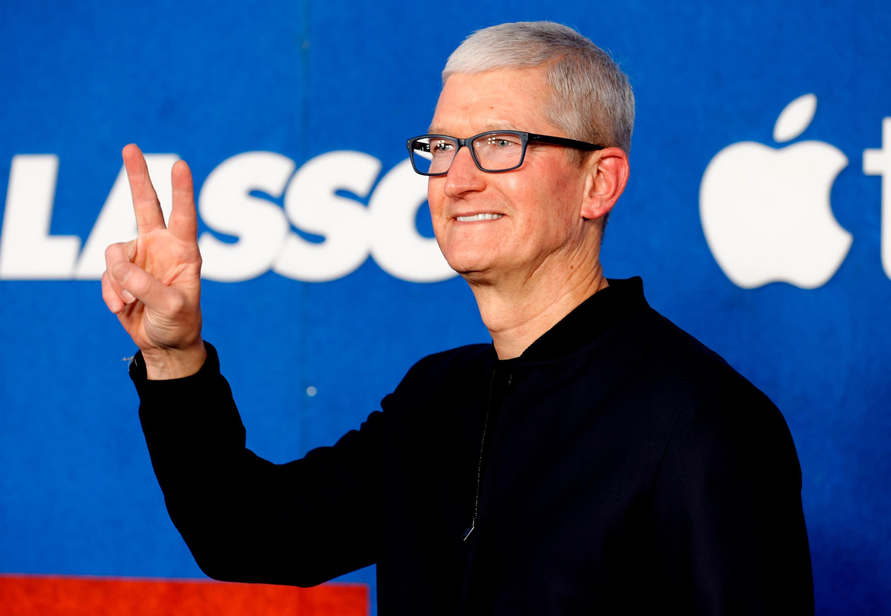 Apple CEO Tim Cook attends an event