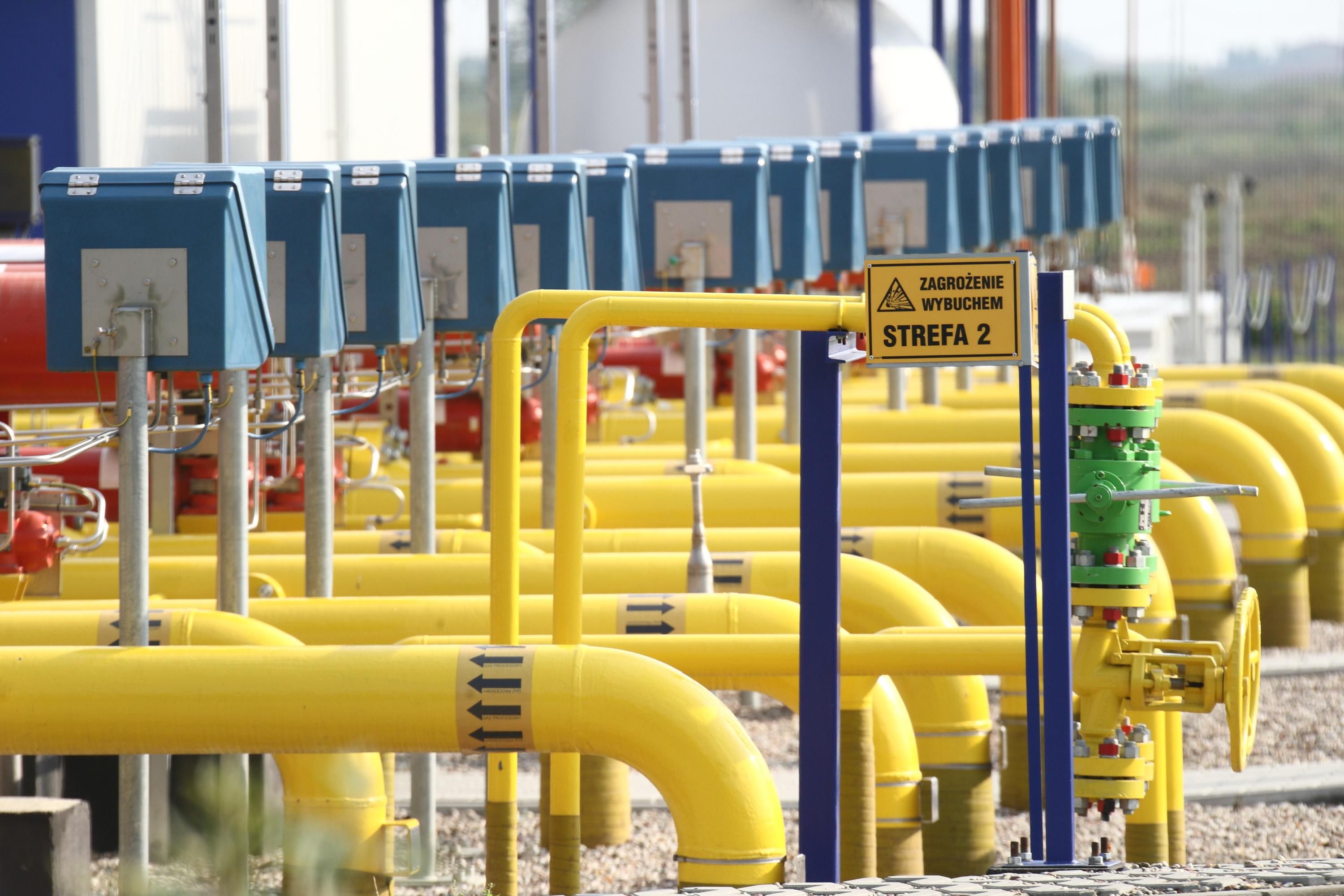 A Polish gas facility is pictured