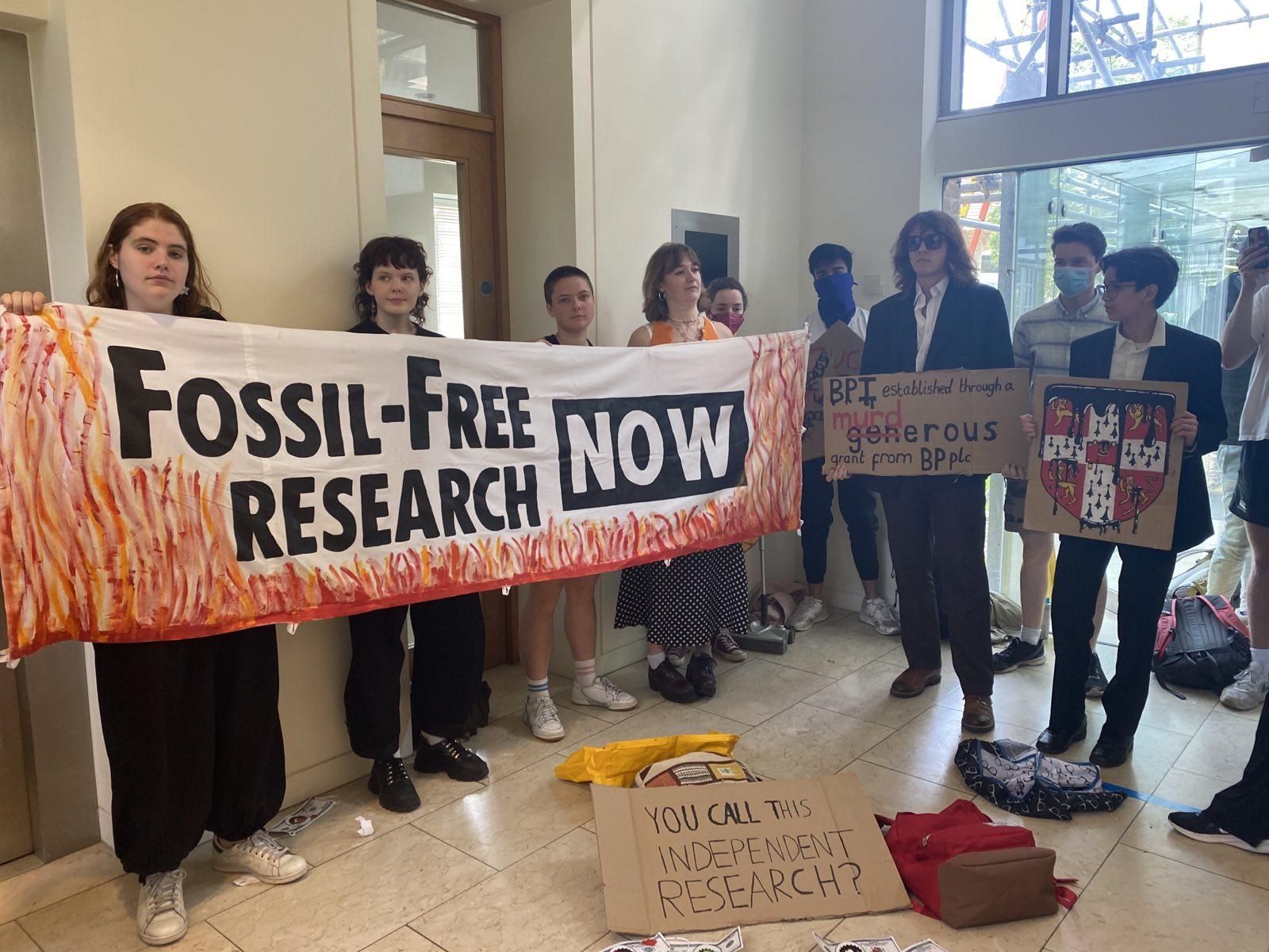 Fossil Free Research campaigners