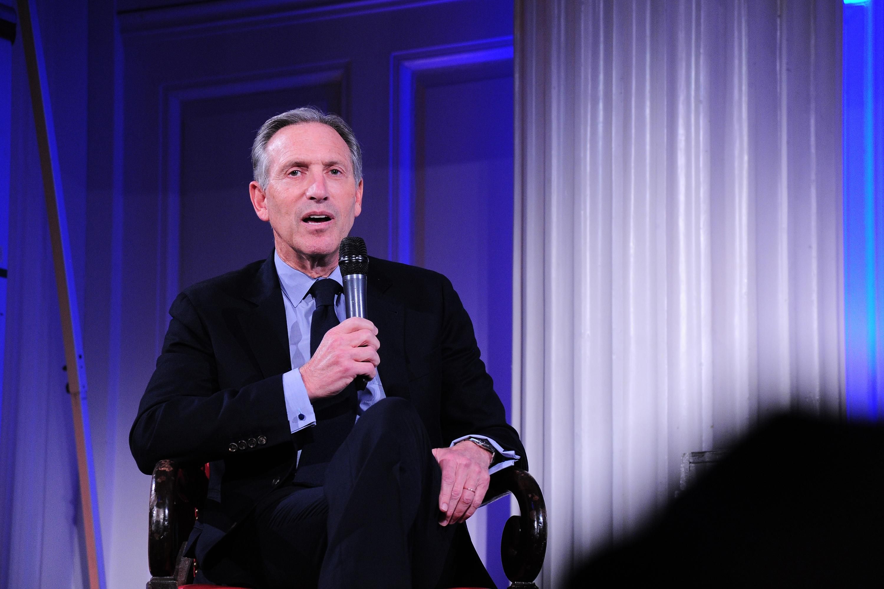 Howard Schultz speaks at an event