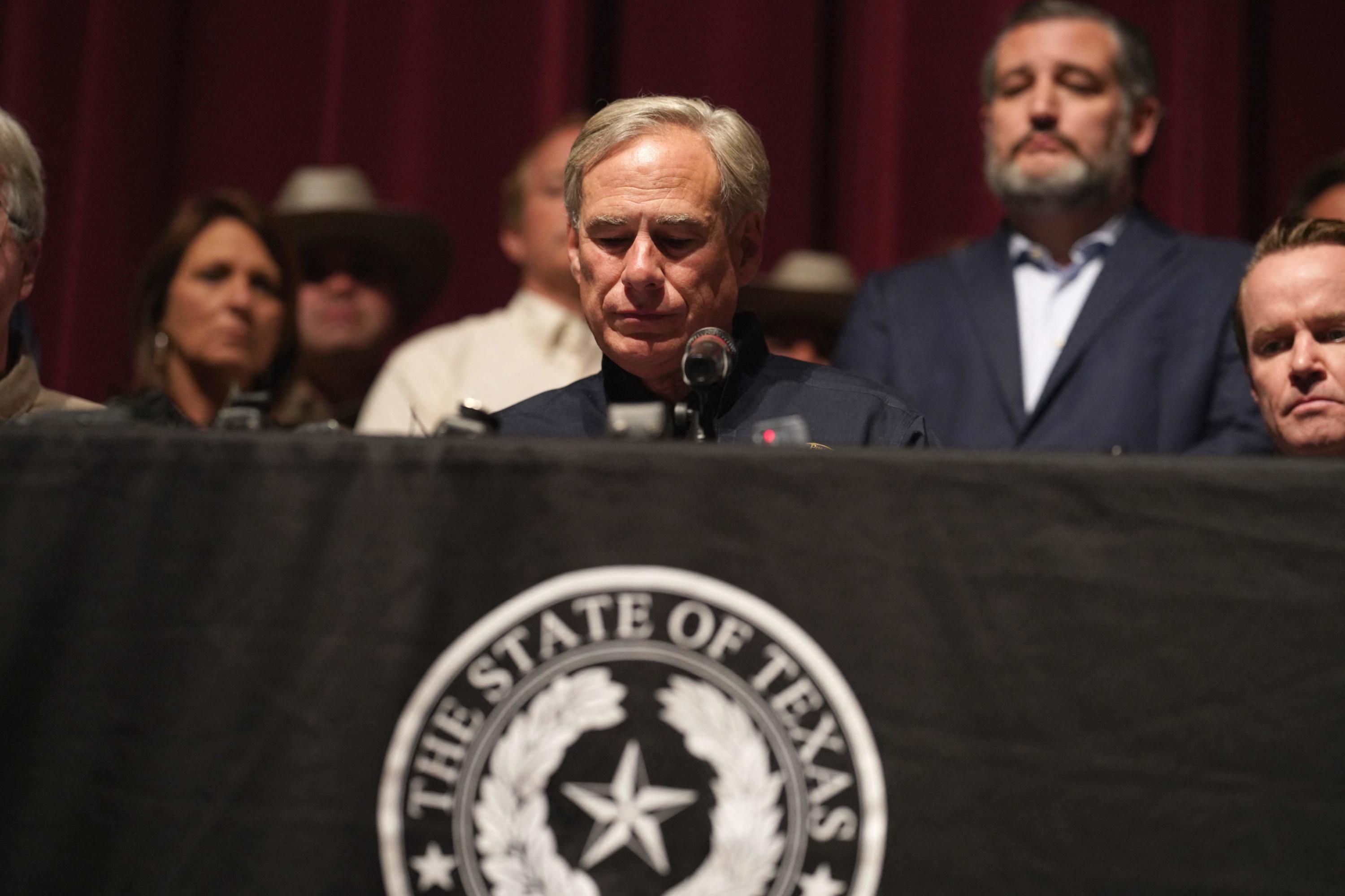 Texas Gov. Greg Abbott appears at a press conference