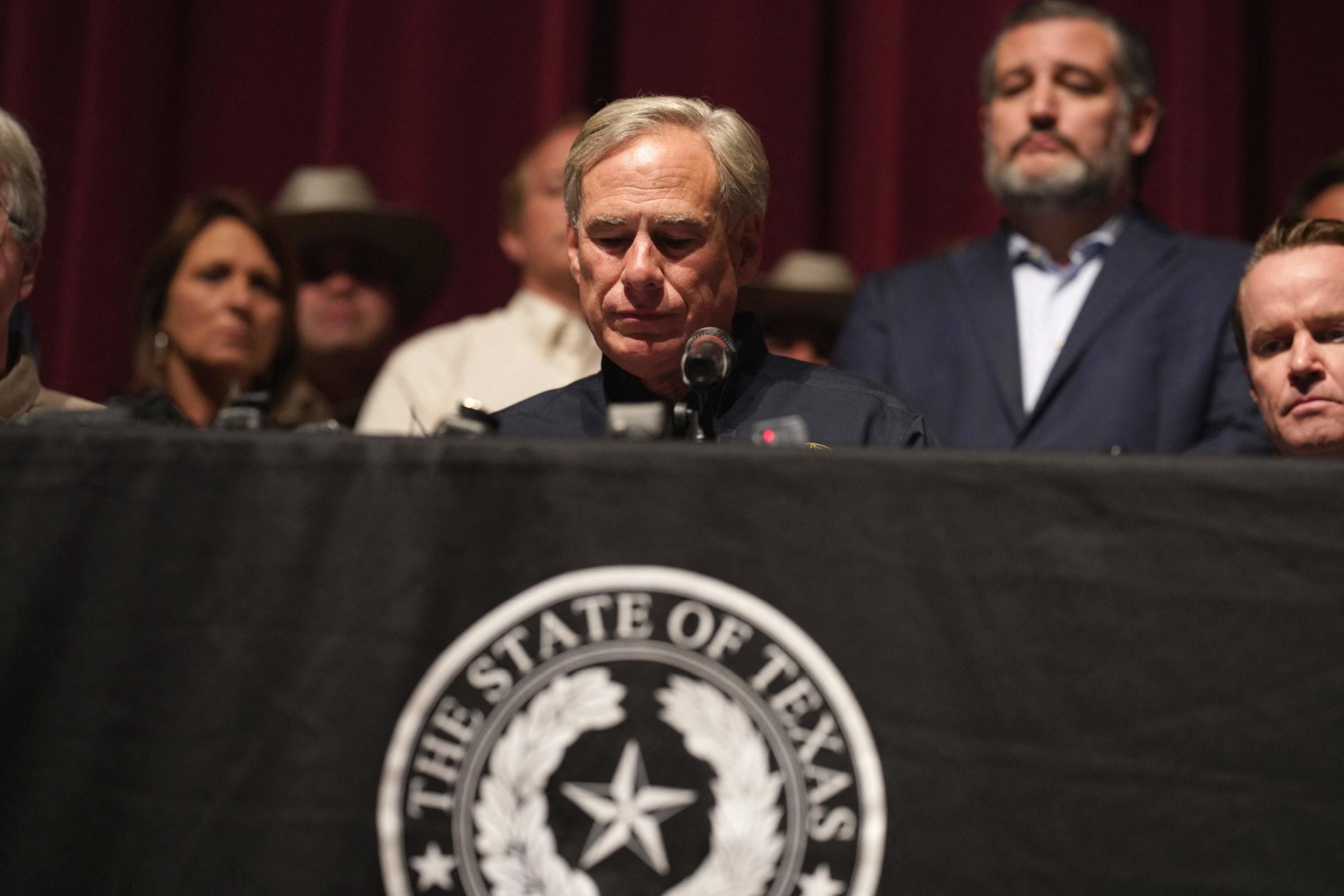 Texas Gov. Greg Abbott appears at a press conference
