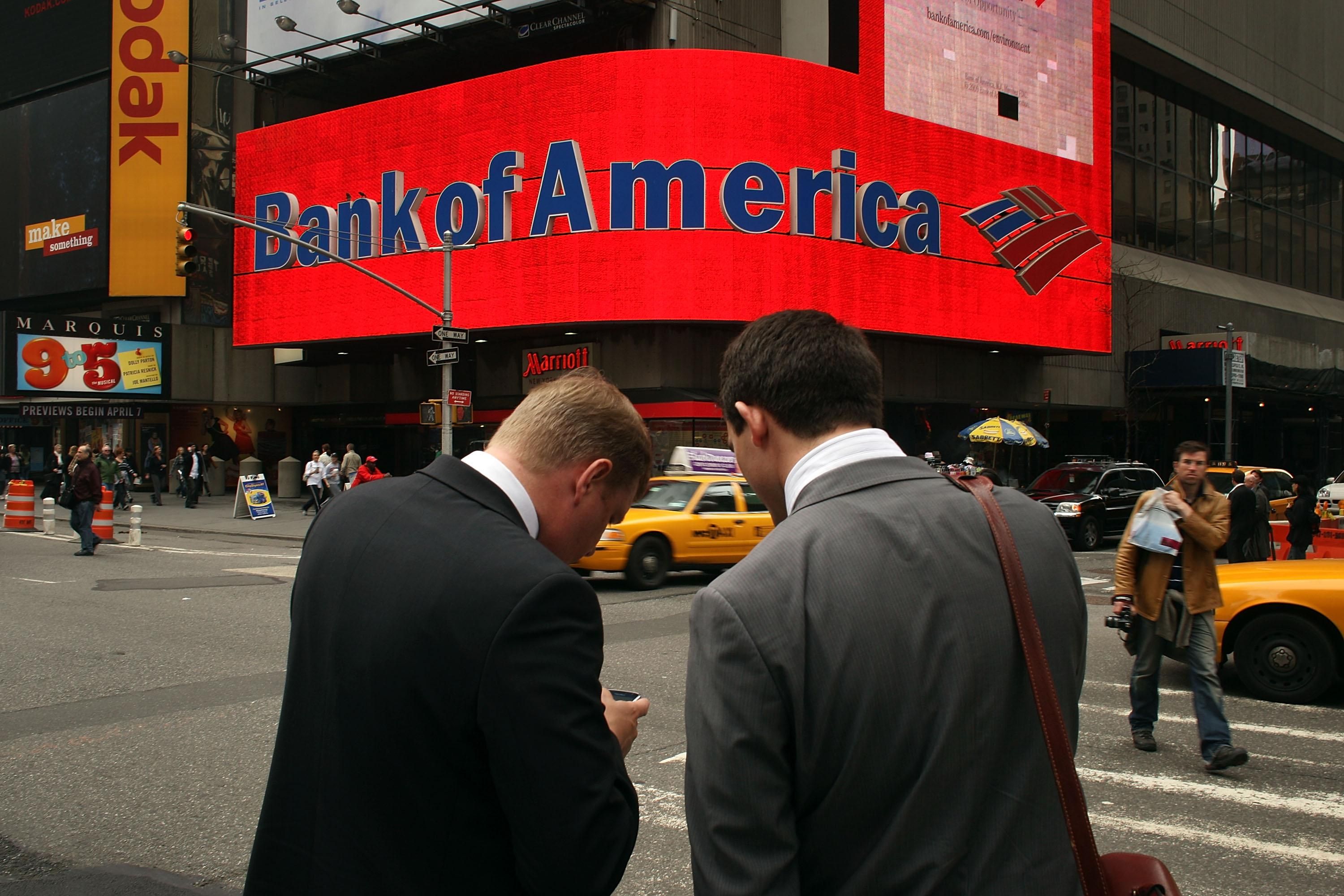 Bank of America sign in New York City