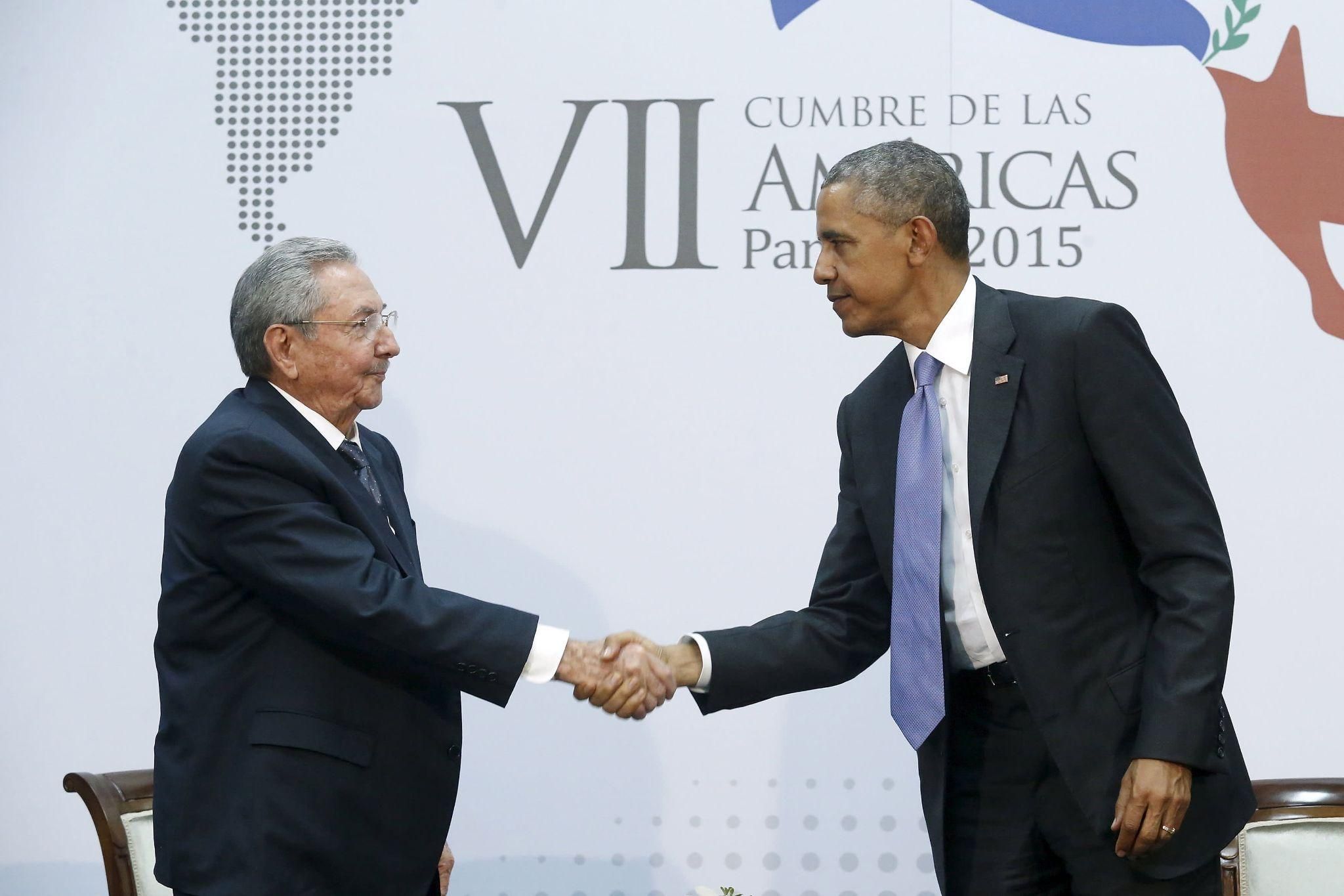 Raul Castra and Barack Obama