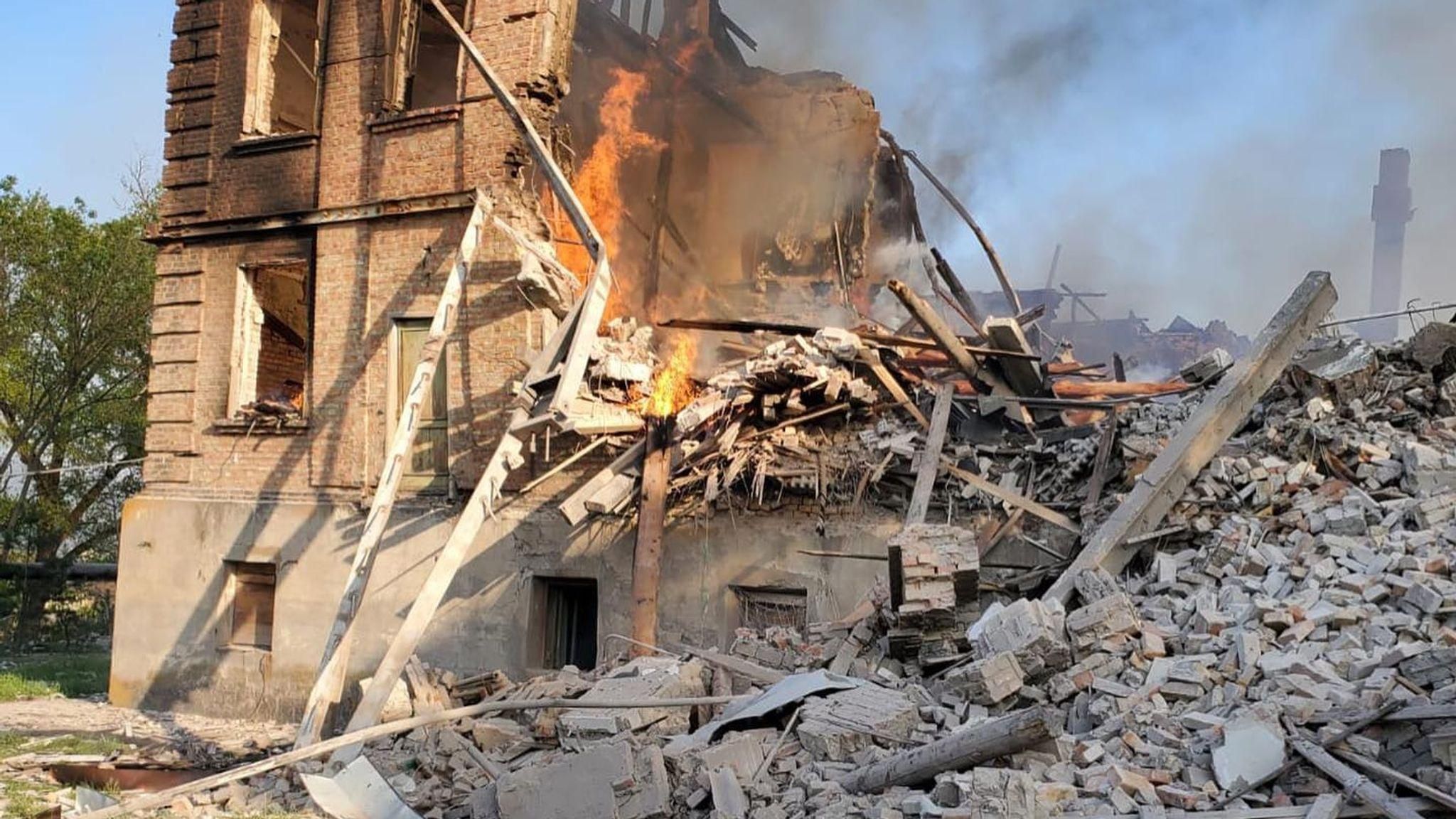 Russian forces bombed a Ukrainian school