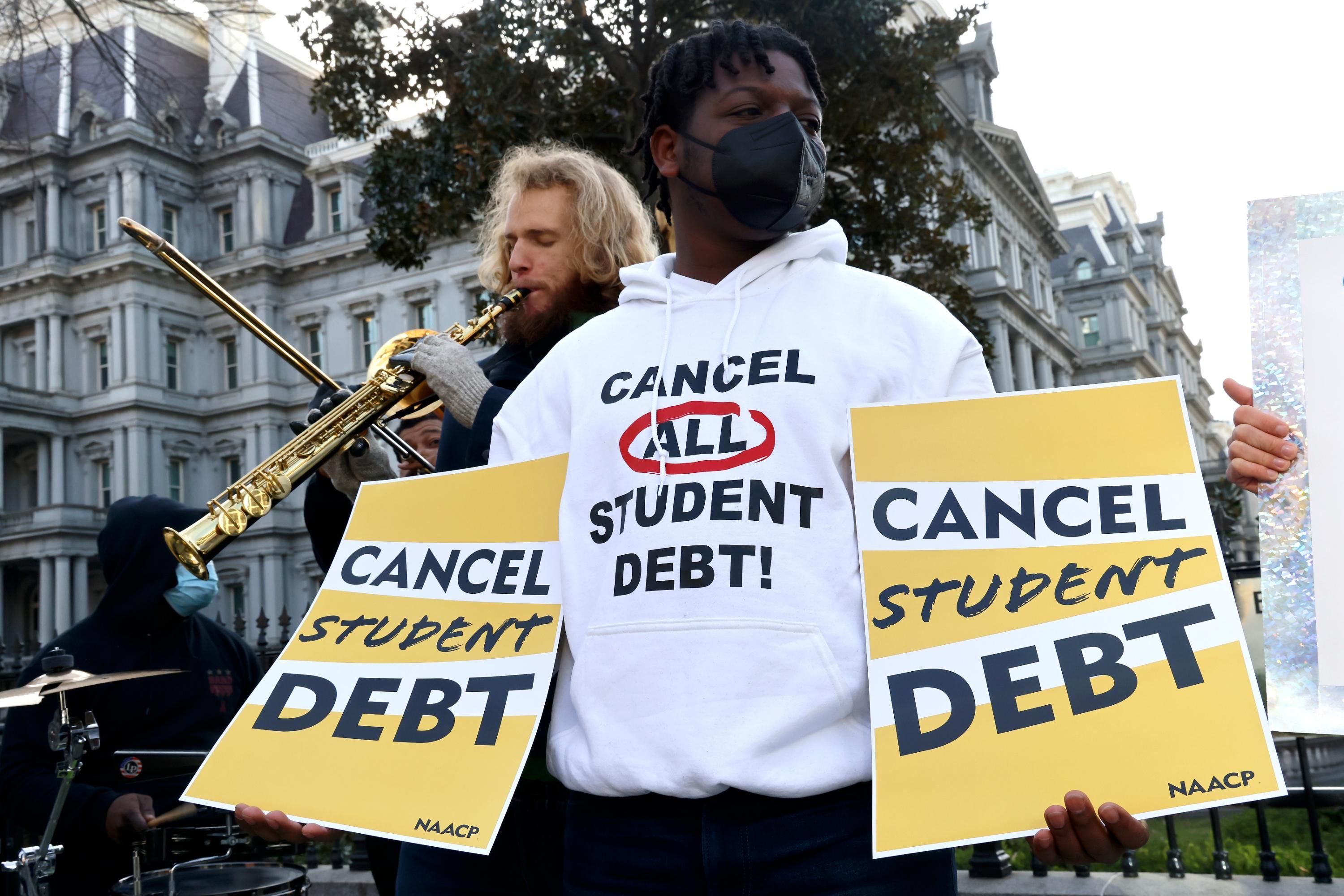 Student debt protest