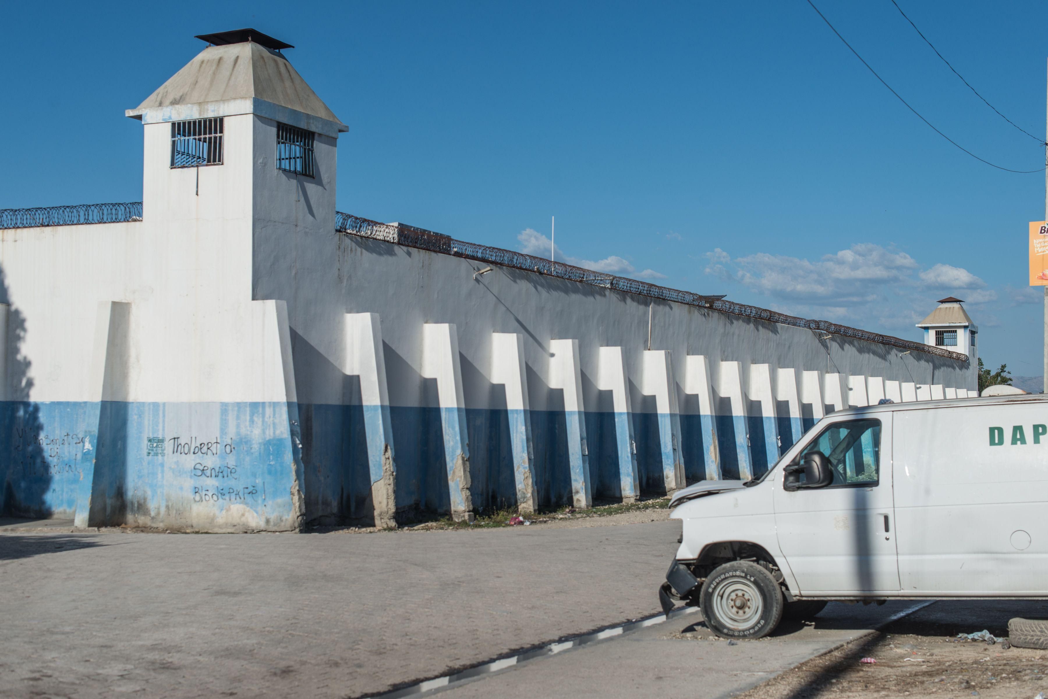 The Croix-des-Bouquets prison in a suburb of Port-au-Prince, Haiti is seen on February 25, 2021.