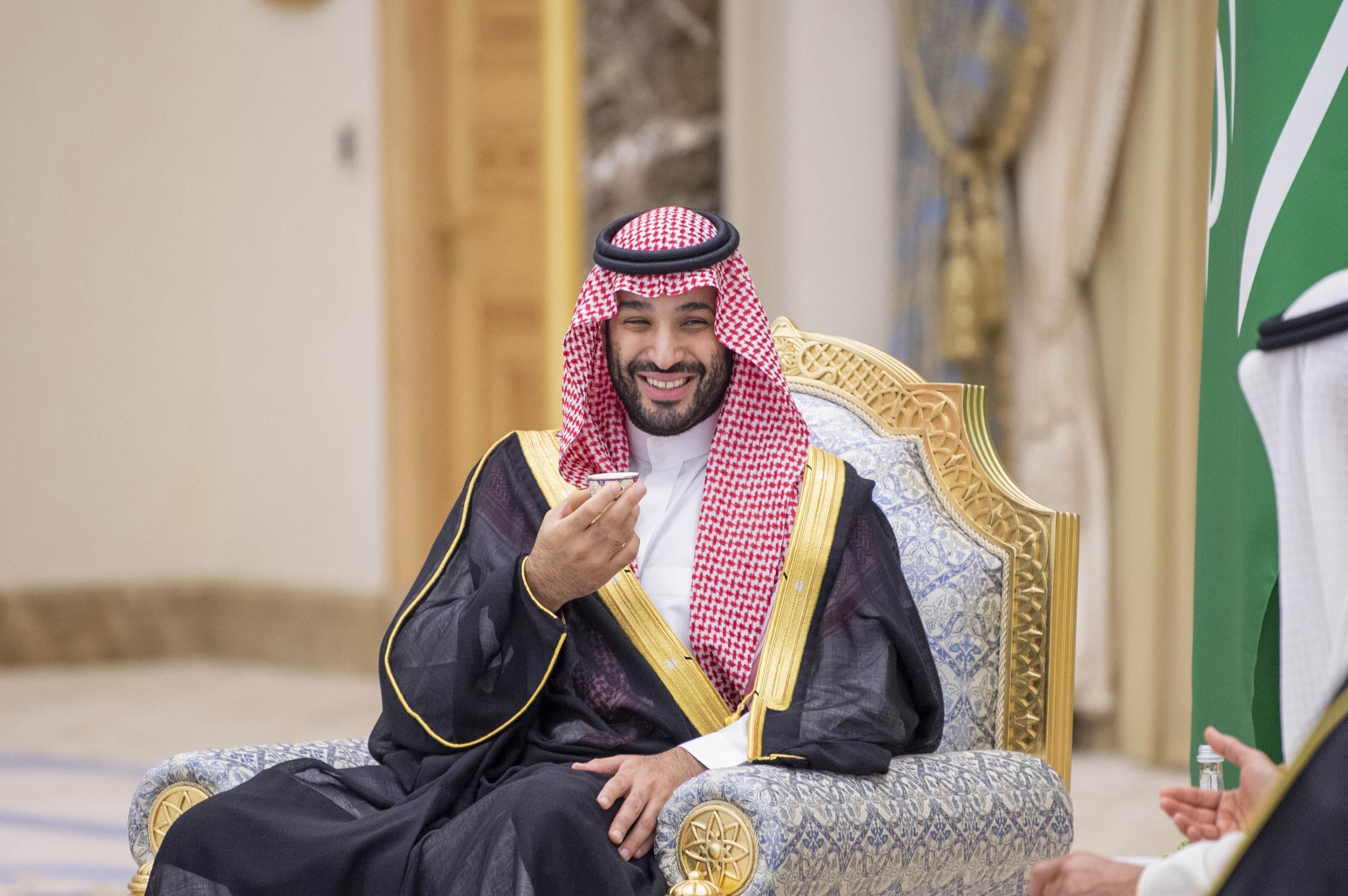 Saudi Crown Prince Mohammed bin Salman attends a ceremony
