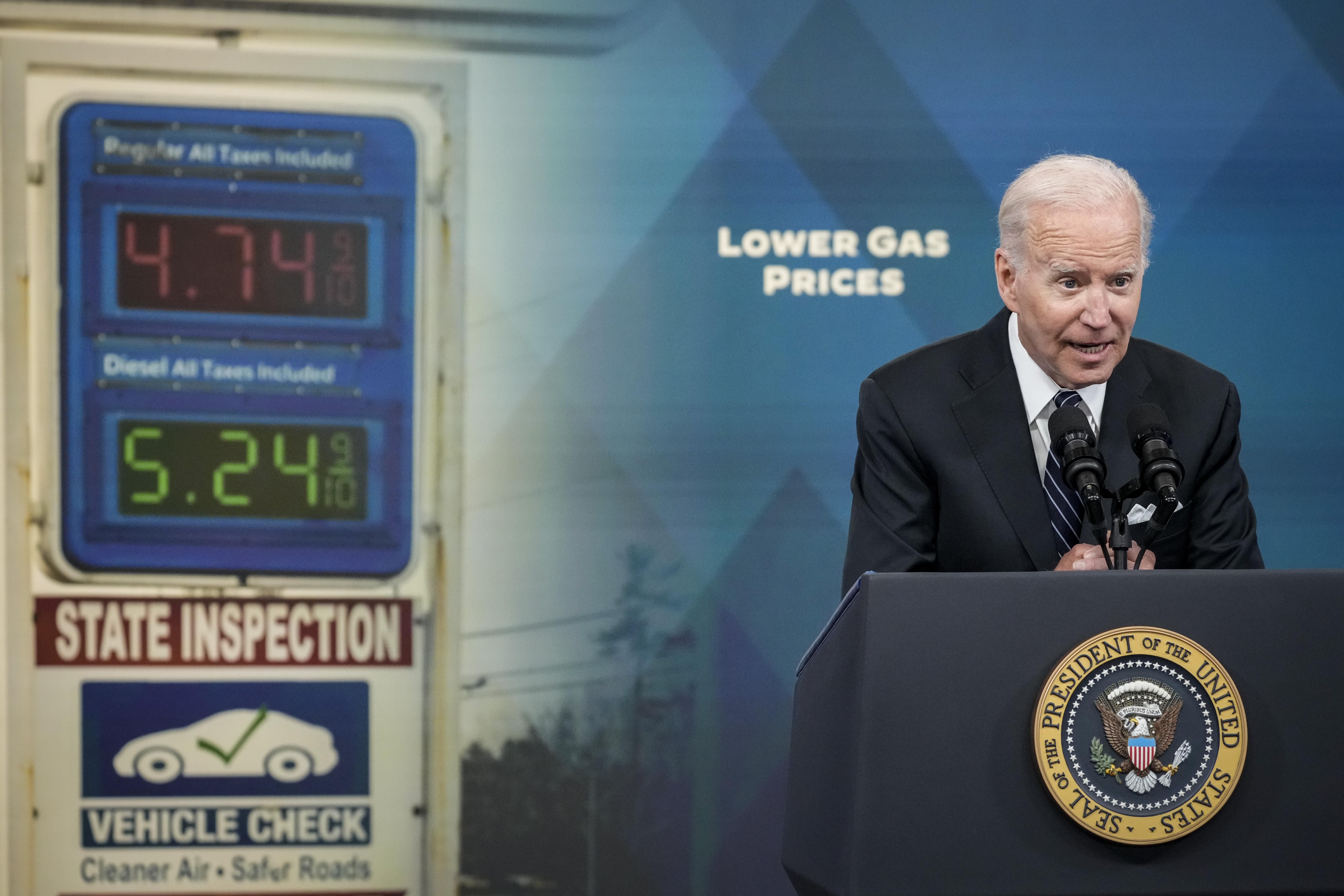 U.S. President Joe Biden speaks about gas prices on June 22, 2022 in Washington, D.C. 