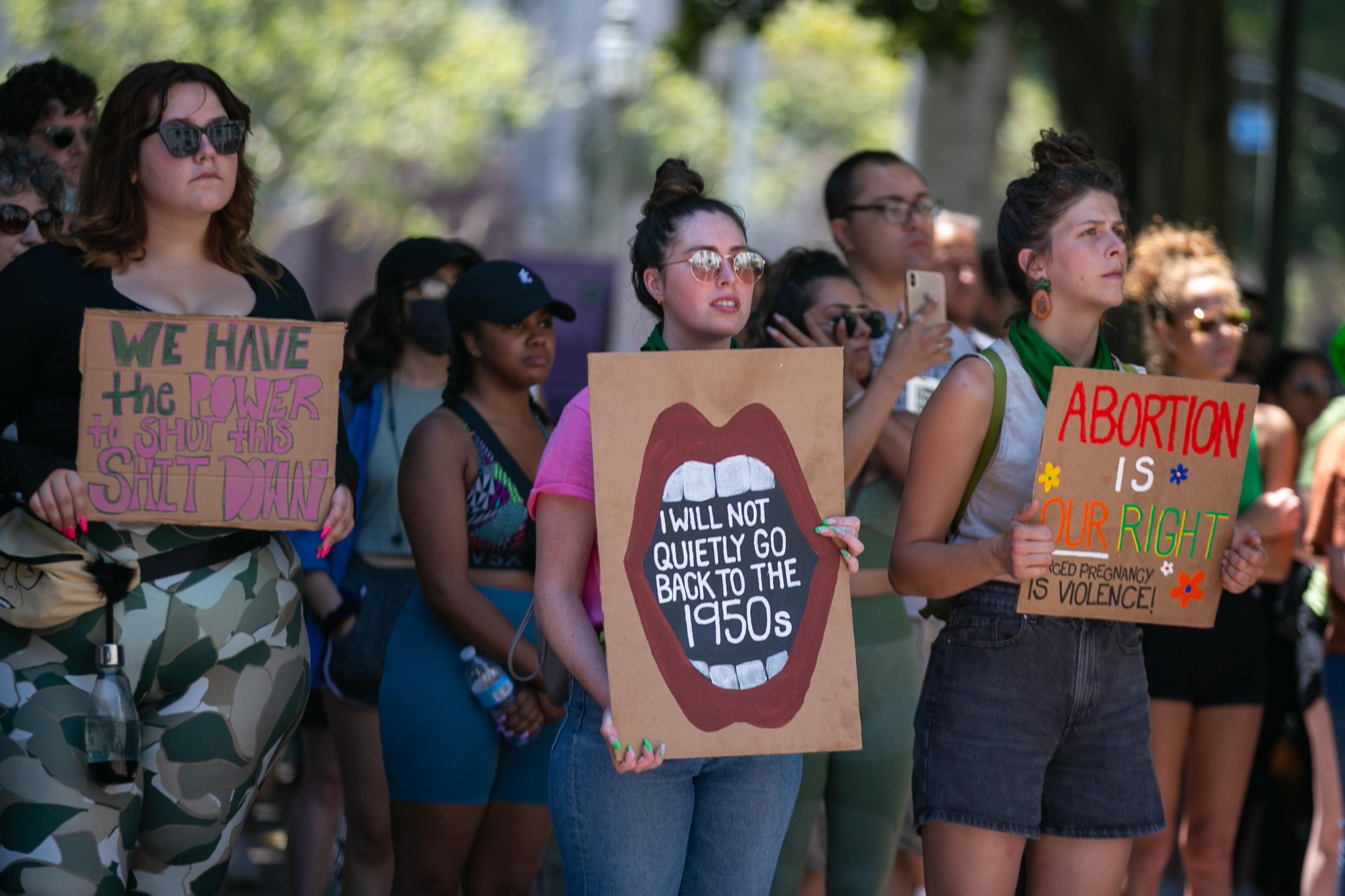 Women's rights protesters rail against the Supreme Court