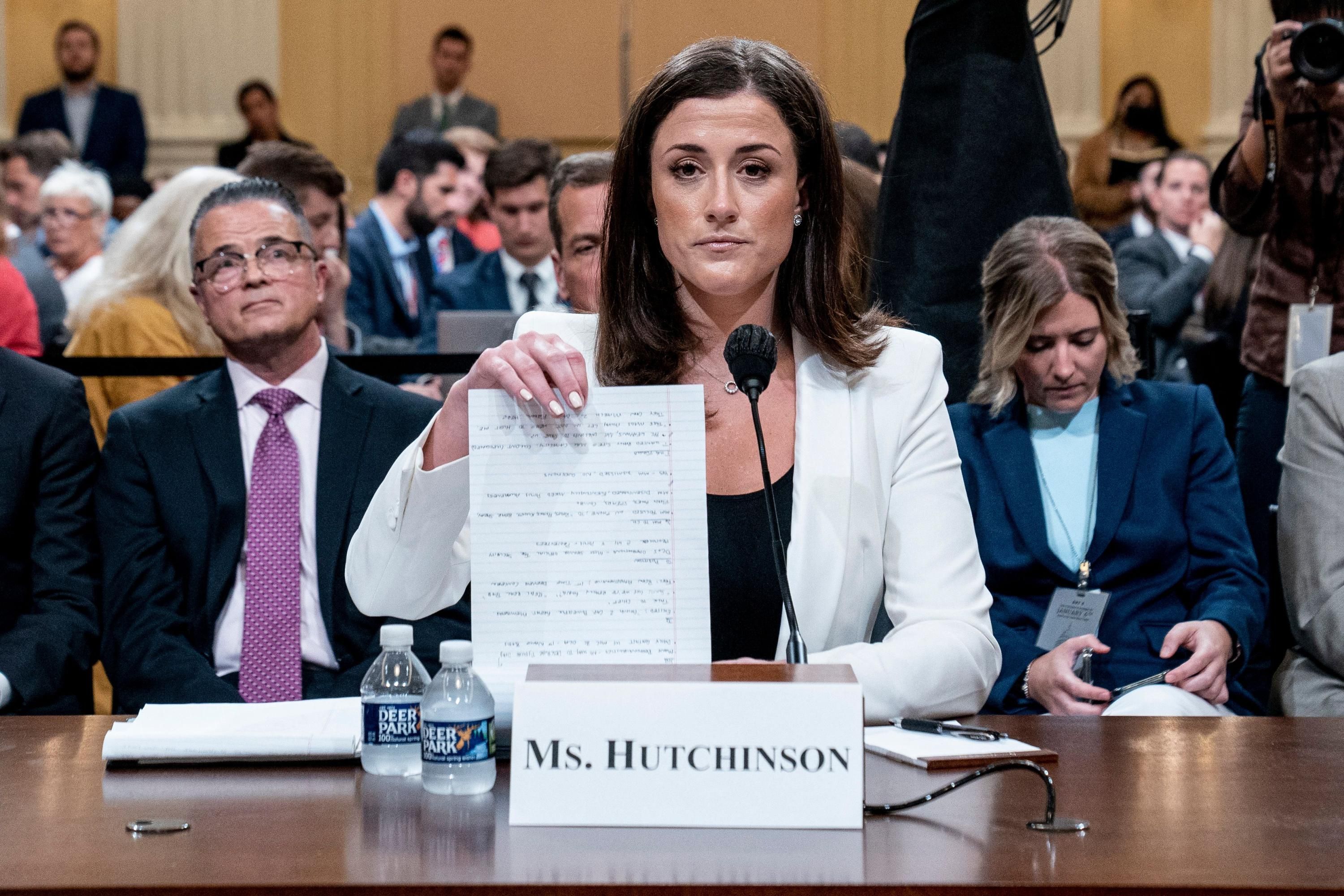 A former top aide to ex-White House Chief of Staff Mark Meadows testifies